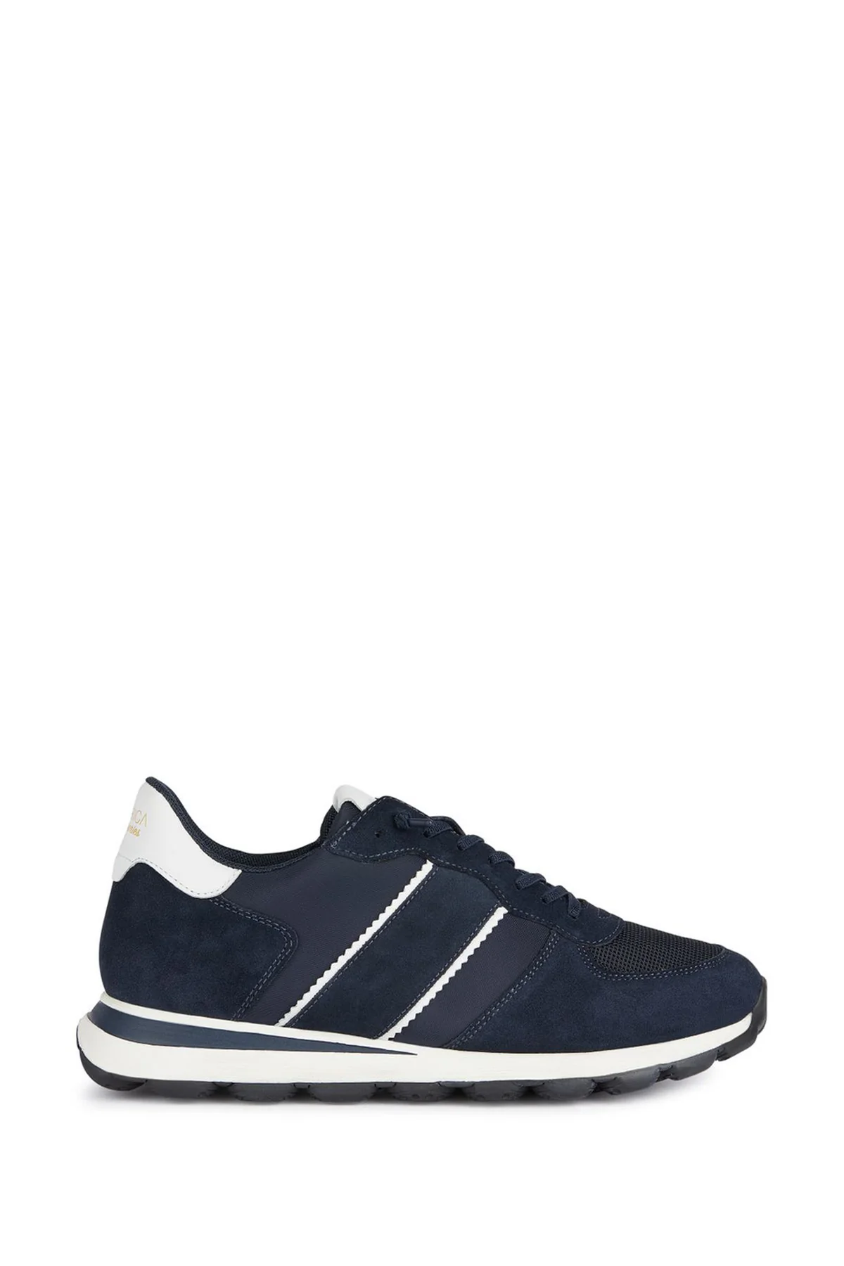 Geox Erkek Lacivert Spherica Bağcıklı Deri Sneaker