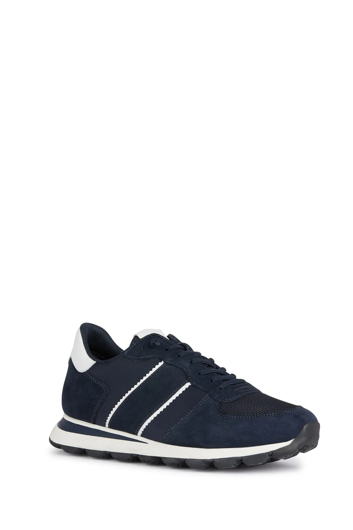 Geox Erkek Lacivert Spherica Bağcıklı Deri Sneaker - Image 3
