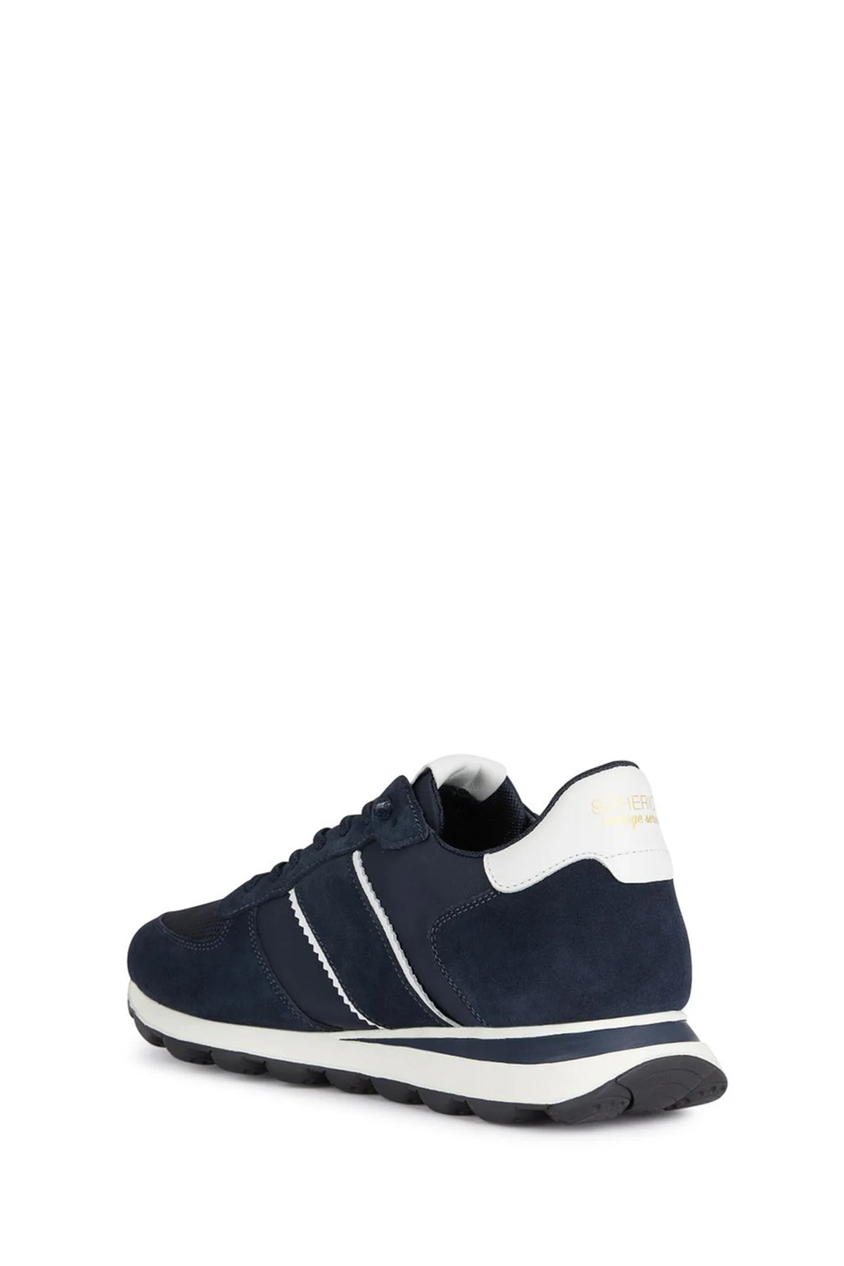 Geox Erkek Lacivert Spherica Bağcıklı Deri Sneaker - Image 4