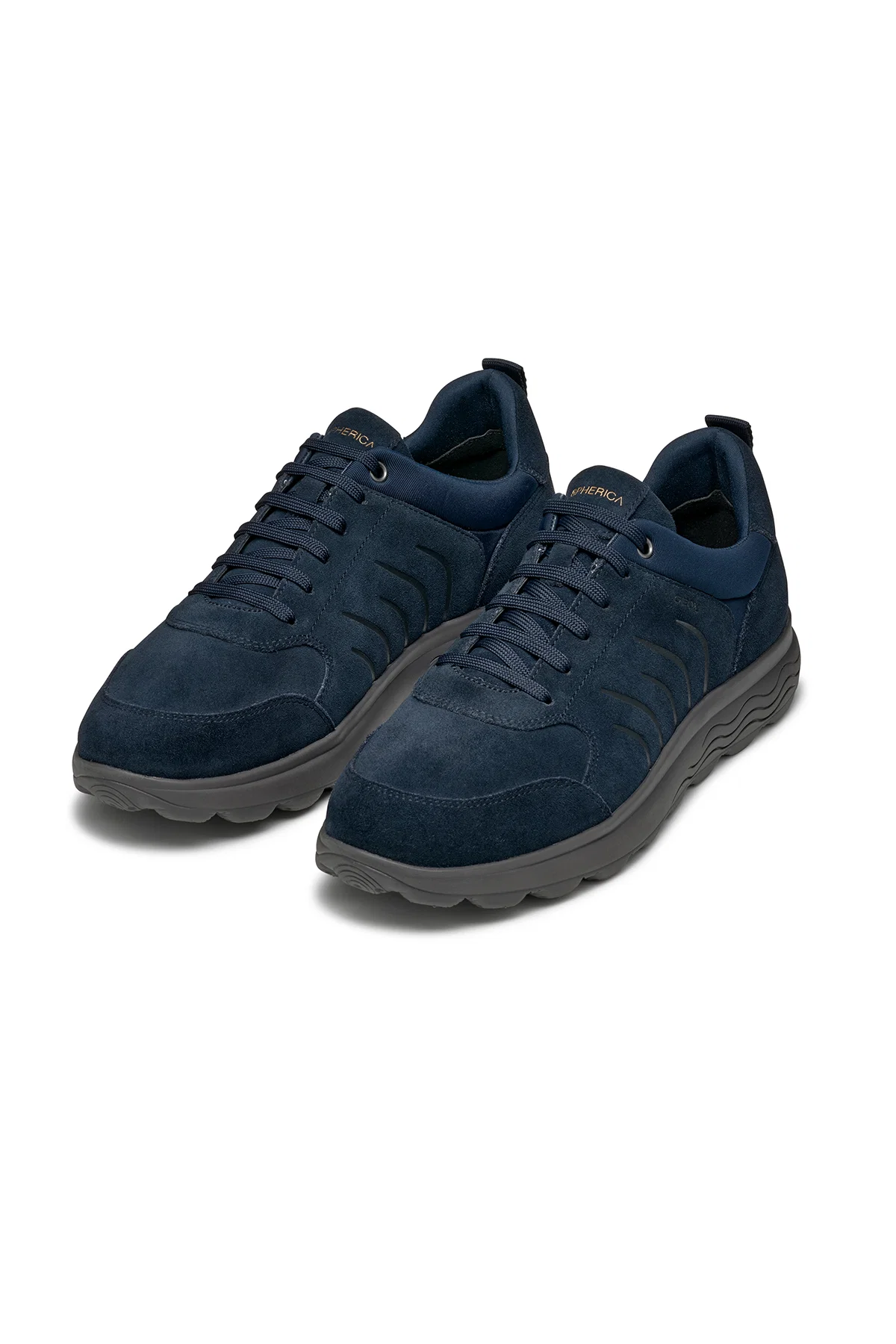 Geox Erkek Lacivert Spherica Bağcıklı Süet Deri Sneaker - Image 3
