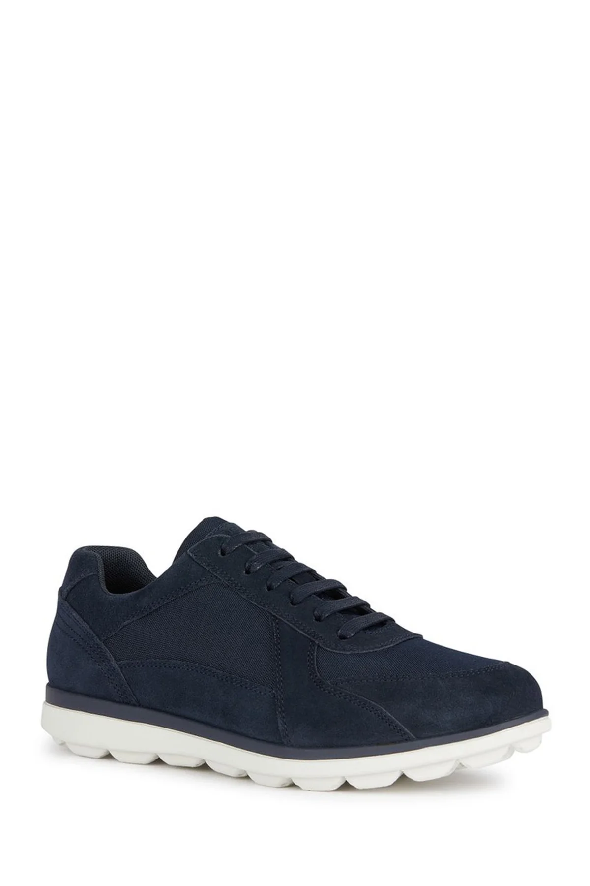 Geox Erkek Lacivert Spherica Ec12 Bağcıklı Süet Deri Casual Sneaker - Image 3