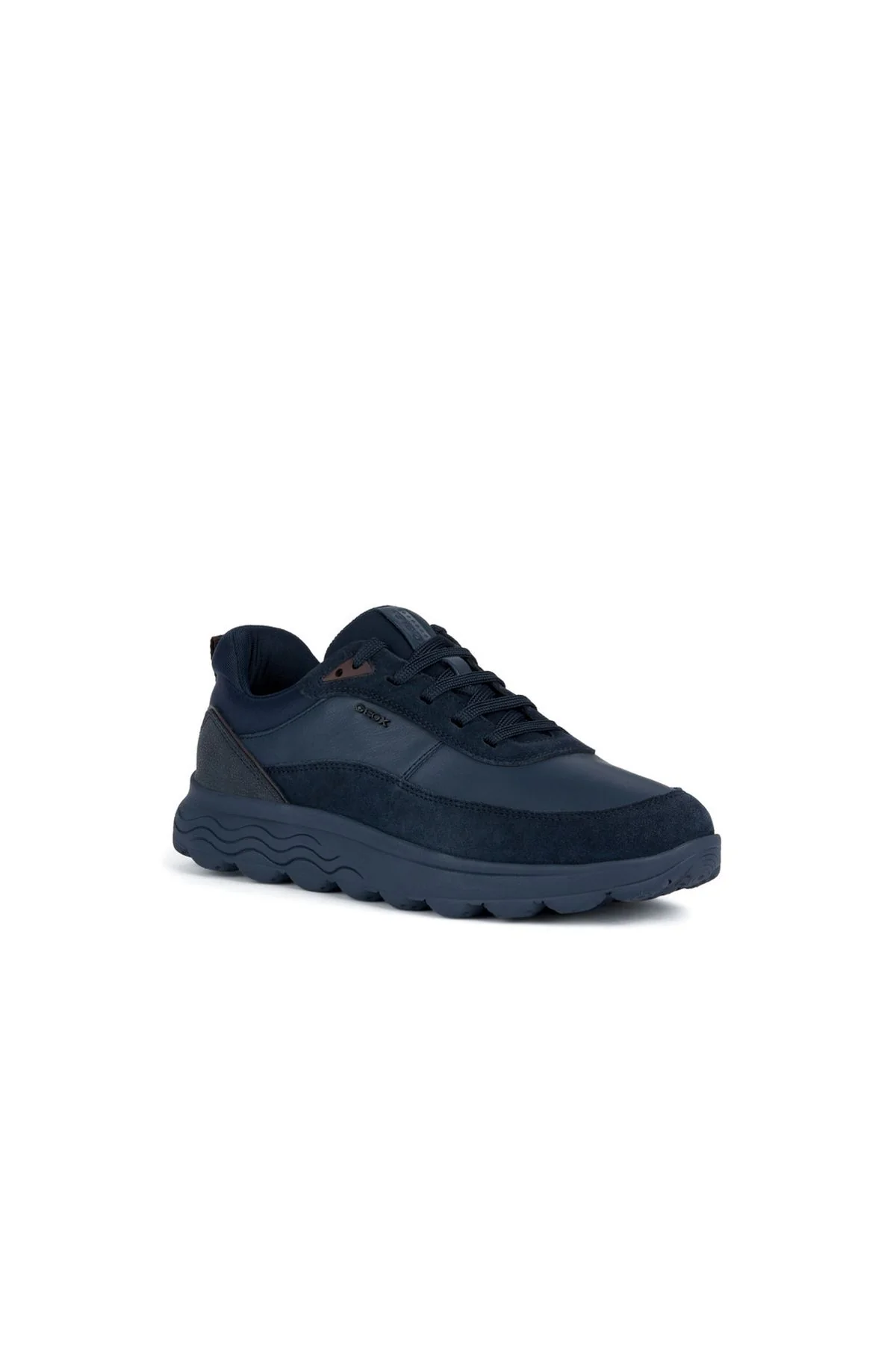 Geox Erkek Lacivert Spherica Süet Deri Detaylı Bağcıklı Casual Sneaker - Image 3