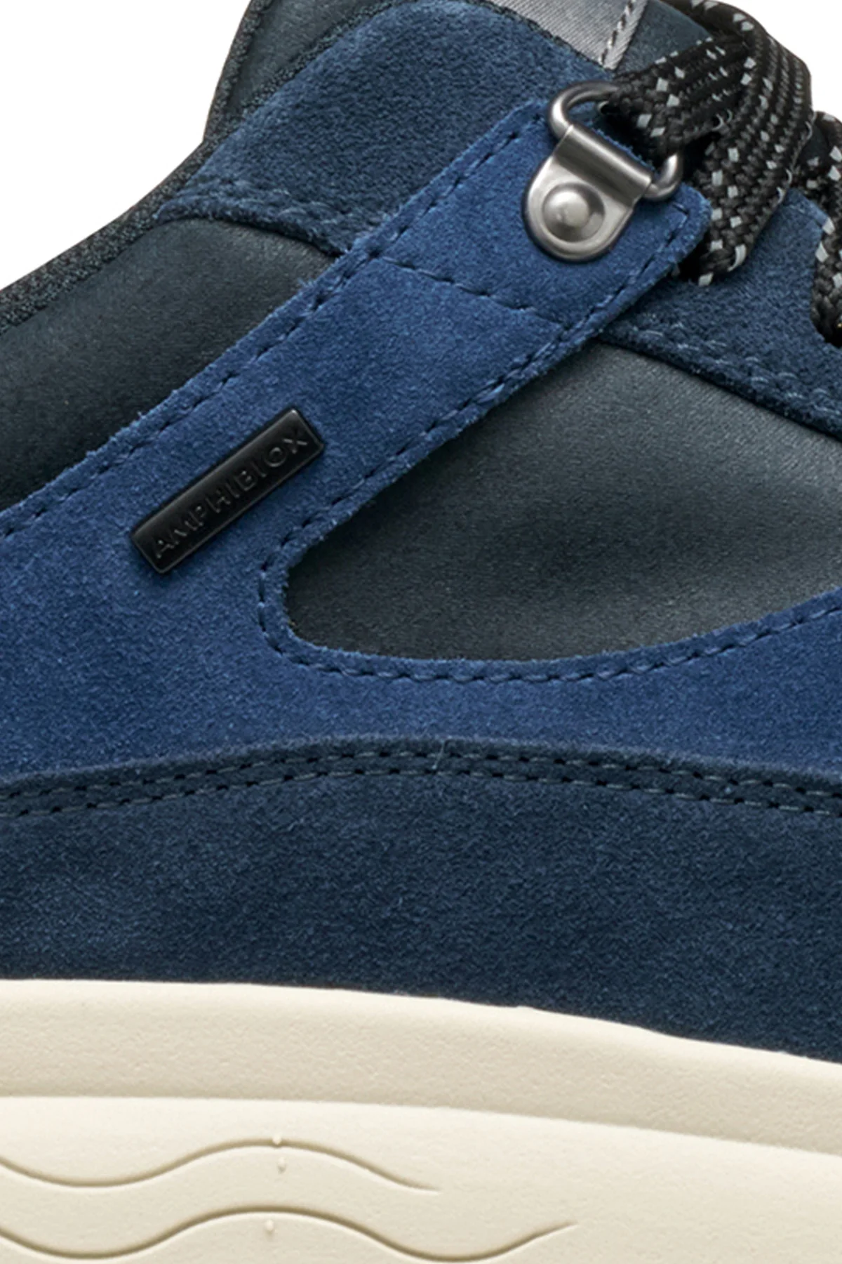 Geox Erkek Lacivert U Spherıca 4X4 B Abx C - Suede Bağcıklı Kalın Tabanlı Kumaş Sneaker - Image 11