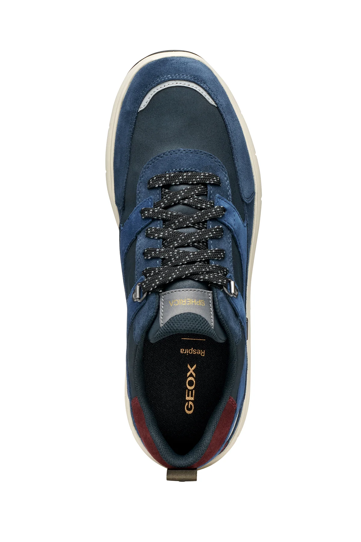 Geox Erkek Lacivert U Spherıca 4X4 B Abx C - Suede Bağcıklı Kalın Tabanlı Kumaş Sneaker - Image 9