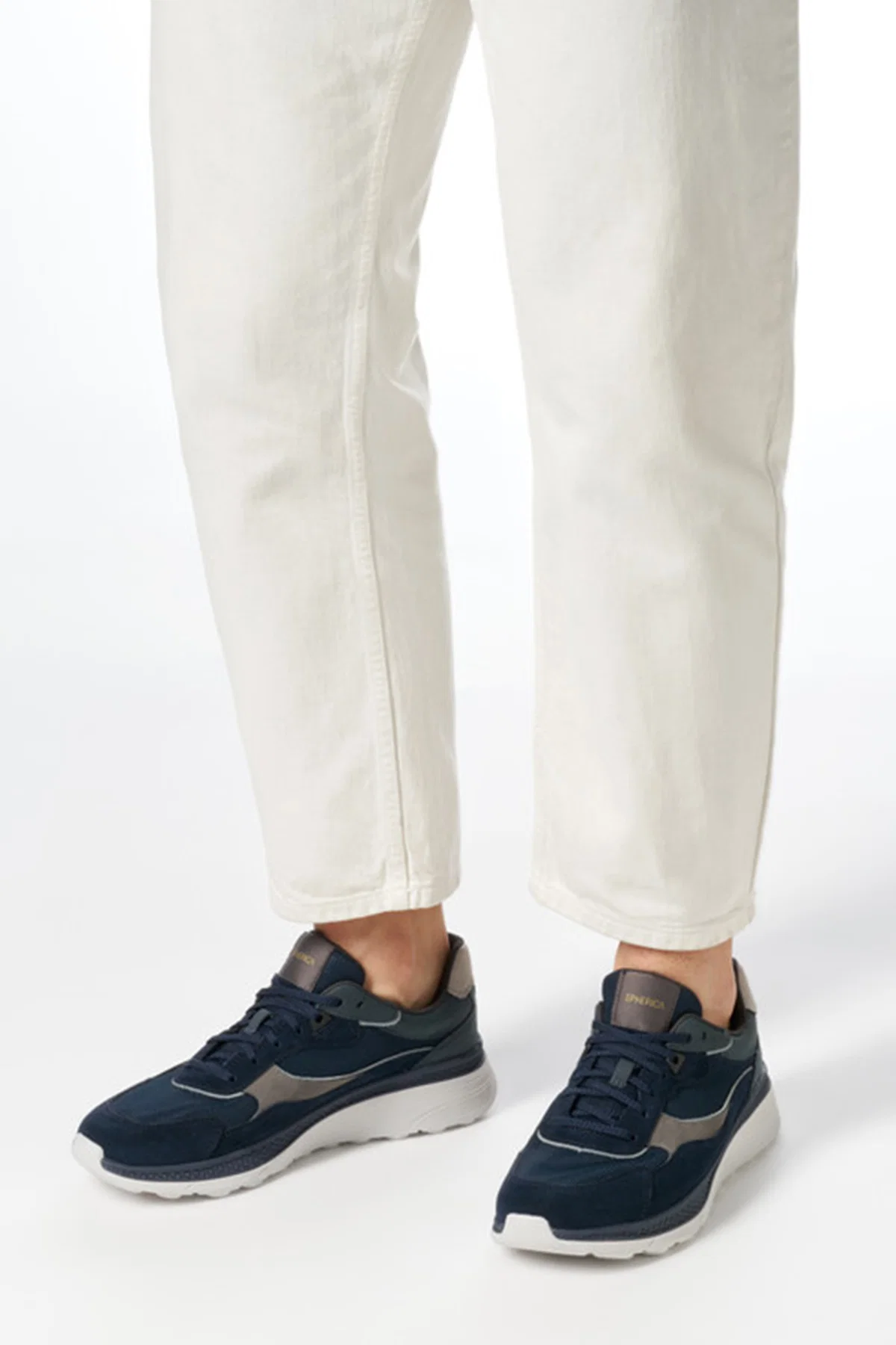 Geox Erkek Lacivert U Spherica Actif X1 A - Mes + Su Bağcıklı Süet Sneaker - Image 2