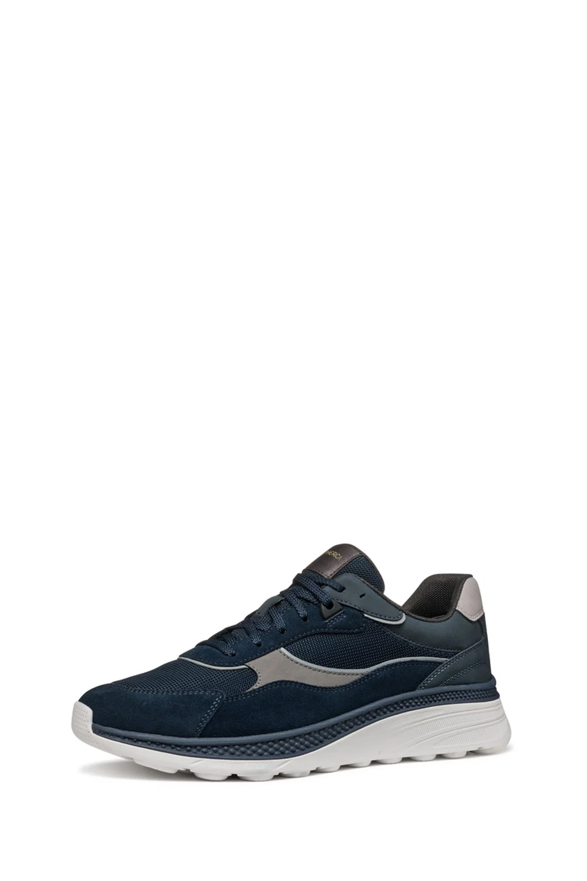 Geox Erkek Lacivert U Spherica Actif X1 A - Mes + Su Bağcıklı Süet Sneaker - Image 4