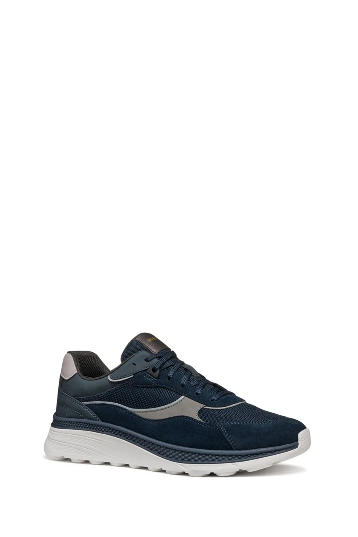 Geox Erkek Lacivert U Spherica Actif X1 A - Mes + Su Bağcıklı Süet Sneaker - Image 6