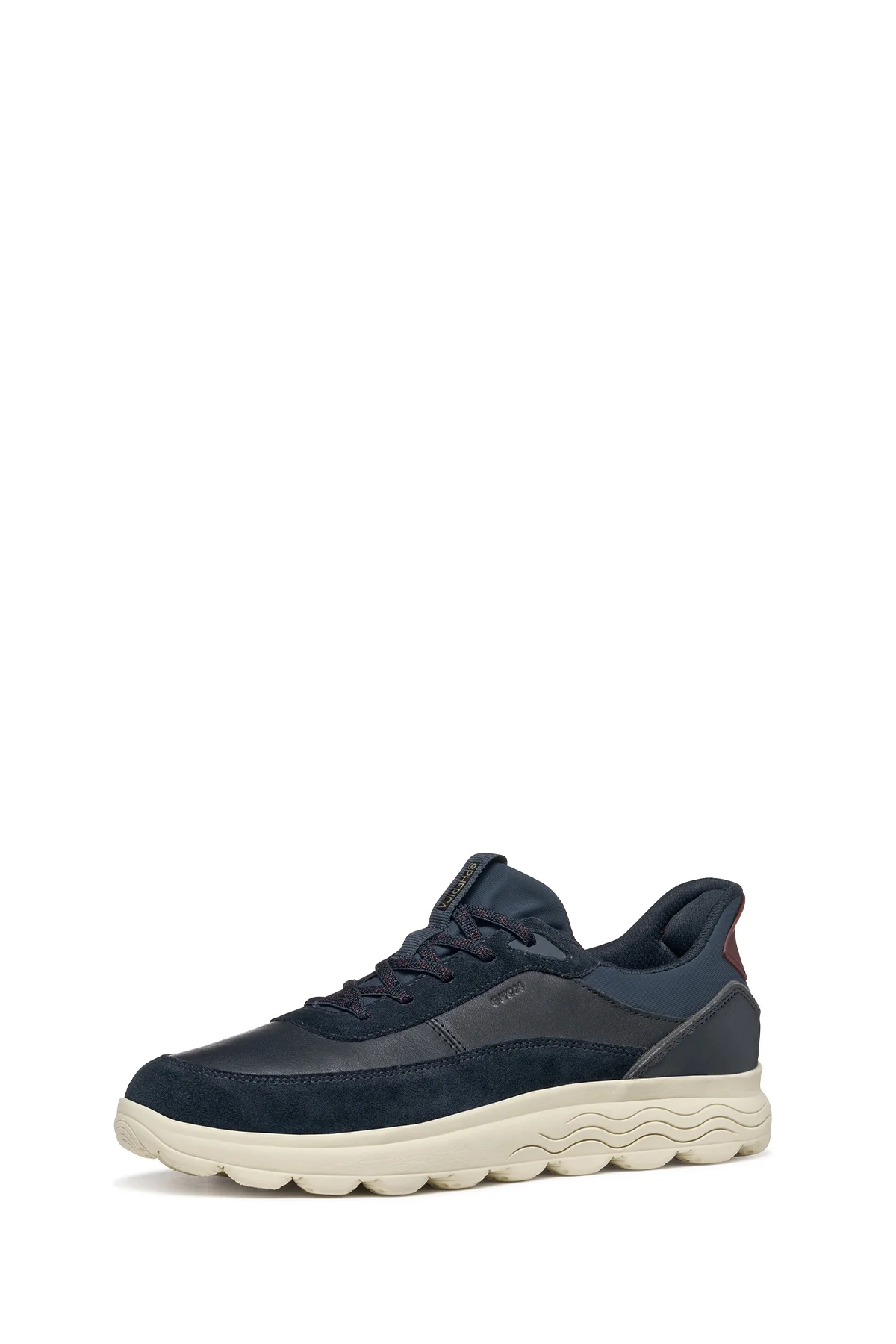 Geox Erkek Lacivert U Spherıca Plus A - Nappa+Sued Bağcıklı Kalın Tabanlı Süet Sneaker - Image 4