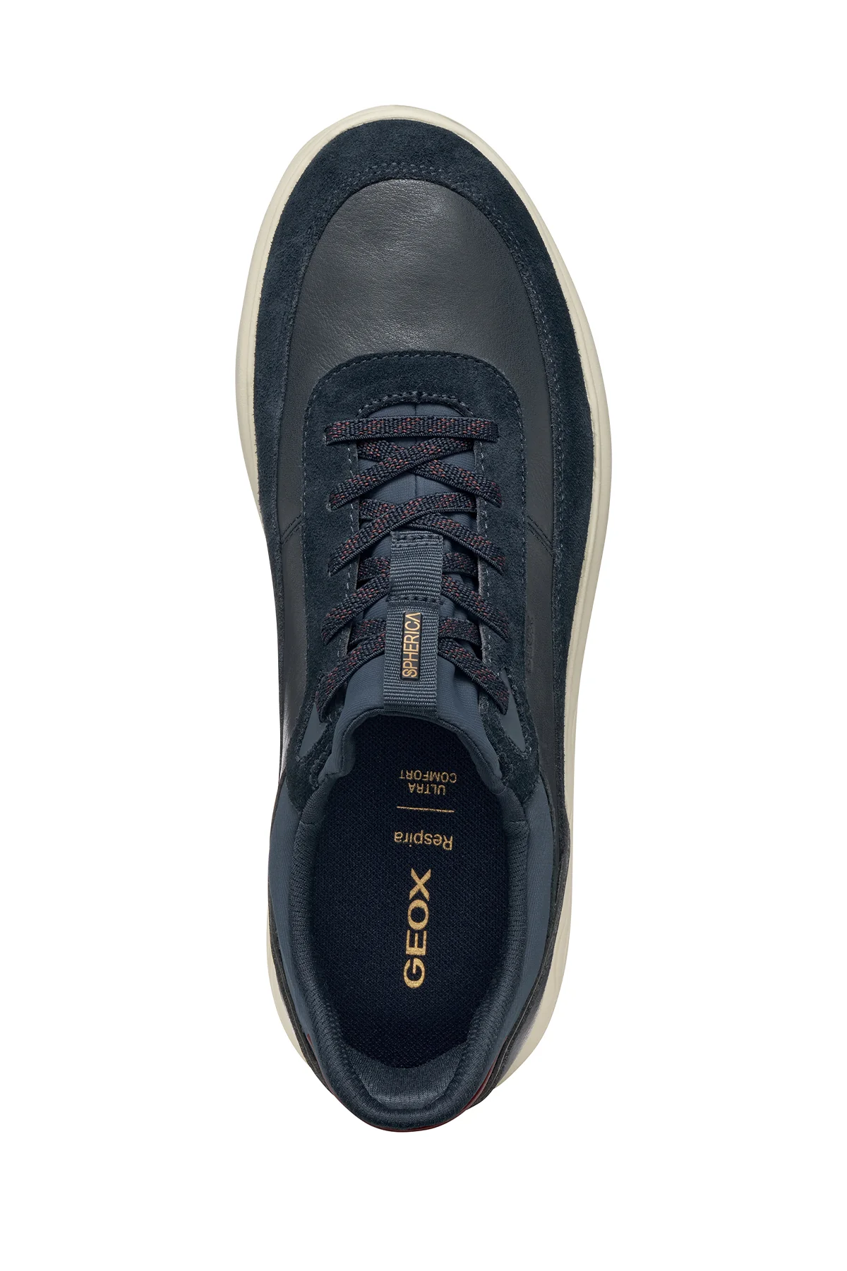 Geox Erkek Lacivert U Spherıca Plus A - Nappa+Sued Bağcıklı Kalın Tabanlı Süet Sneaker - Image 9
