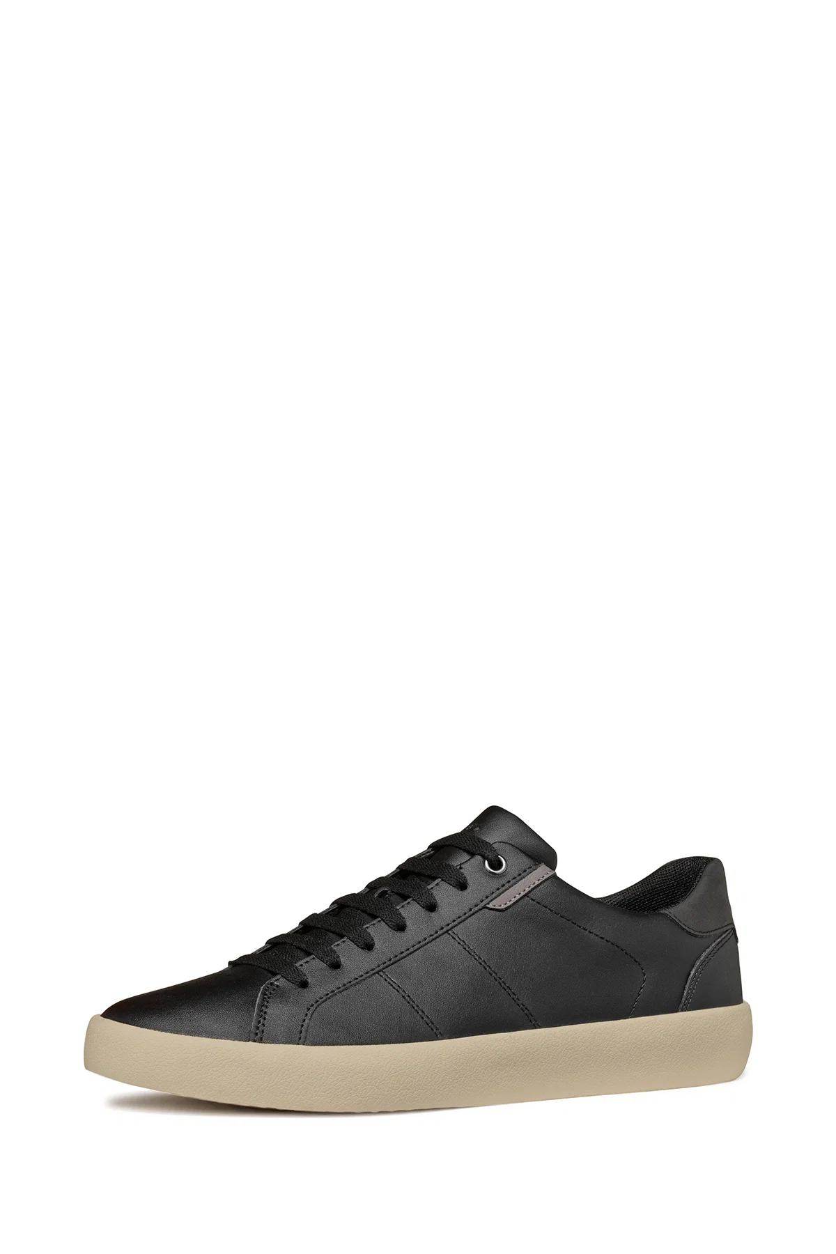 Geox Erkek Siyah Affile Bağcıklı Deri Sneaker - Image 2