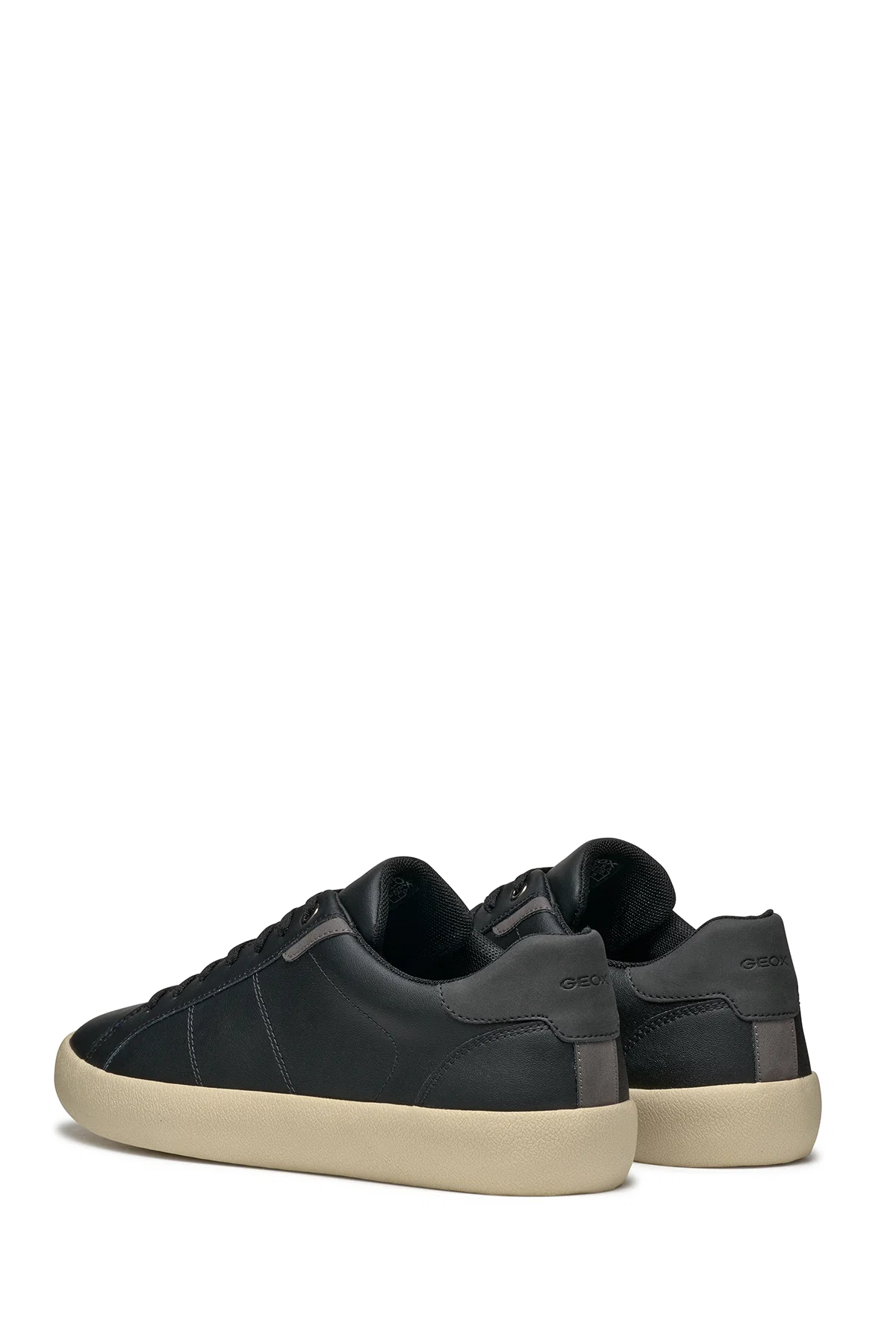 Geox Erkek Siyah Affile Bağcıklı Deri Sneaker - Image 5