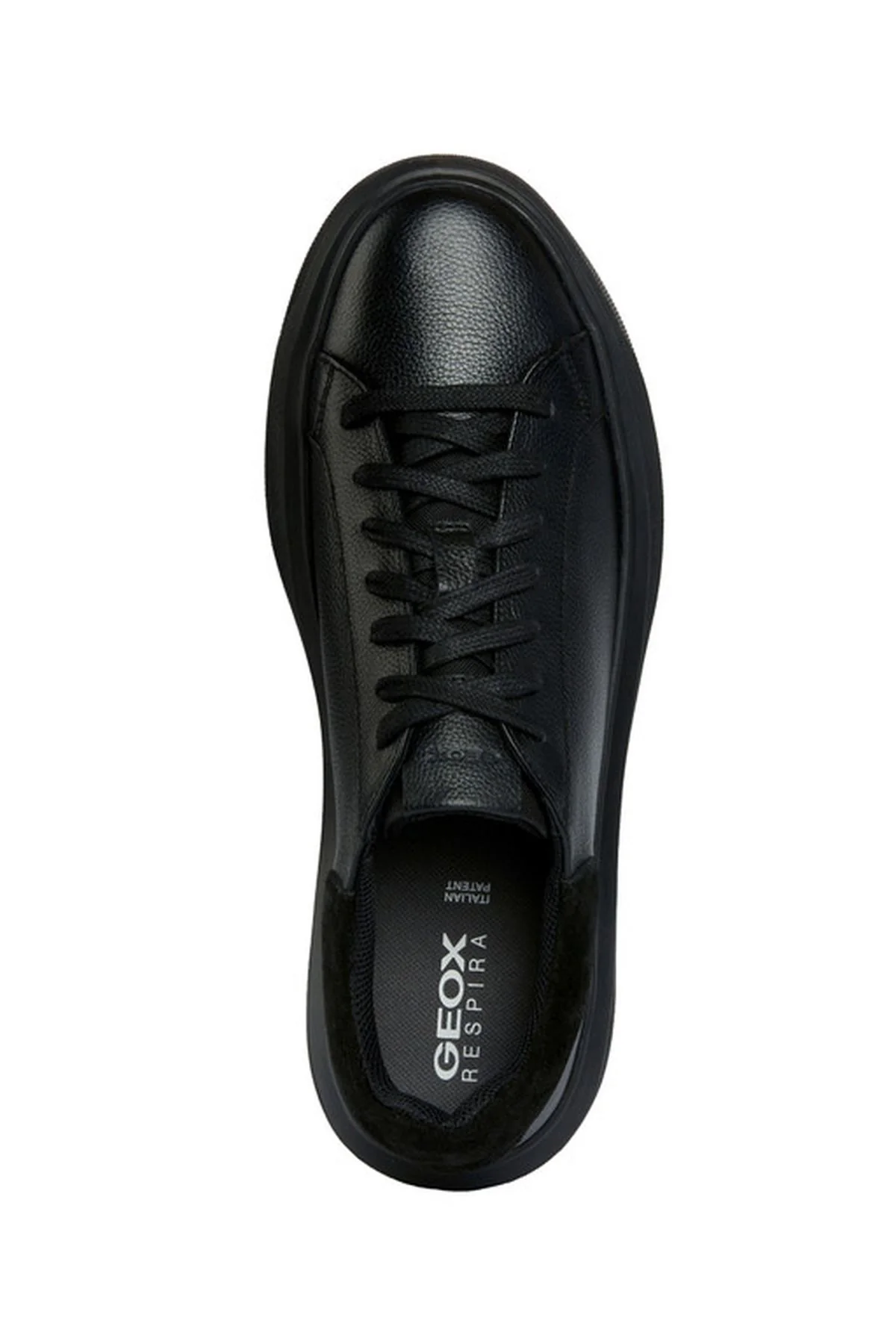Geox Erkek Siyah Deiven Bağcıklı Deri Casual Sneaker - Image 5