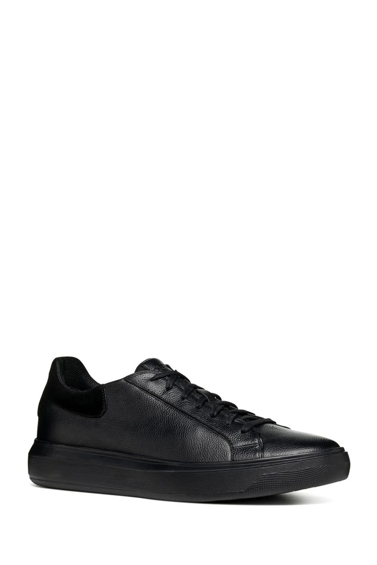 Geox Erkek Siyah Deiven Bağcıklı Deri Casual Sneaker - Image 3