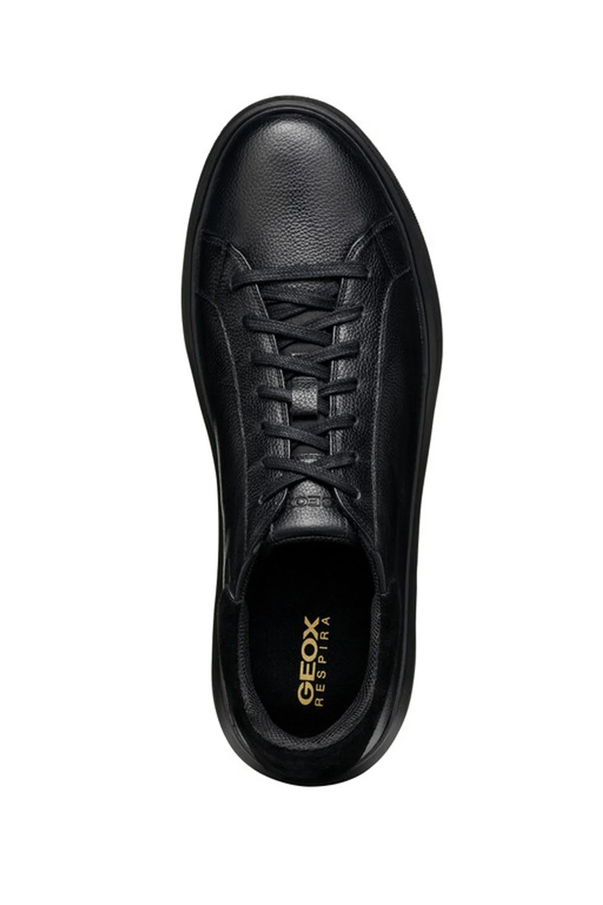 Geox Erkek Siyah Deiven Bağcıklı Deri Casual Sneaker - Image 5