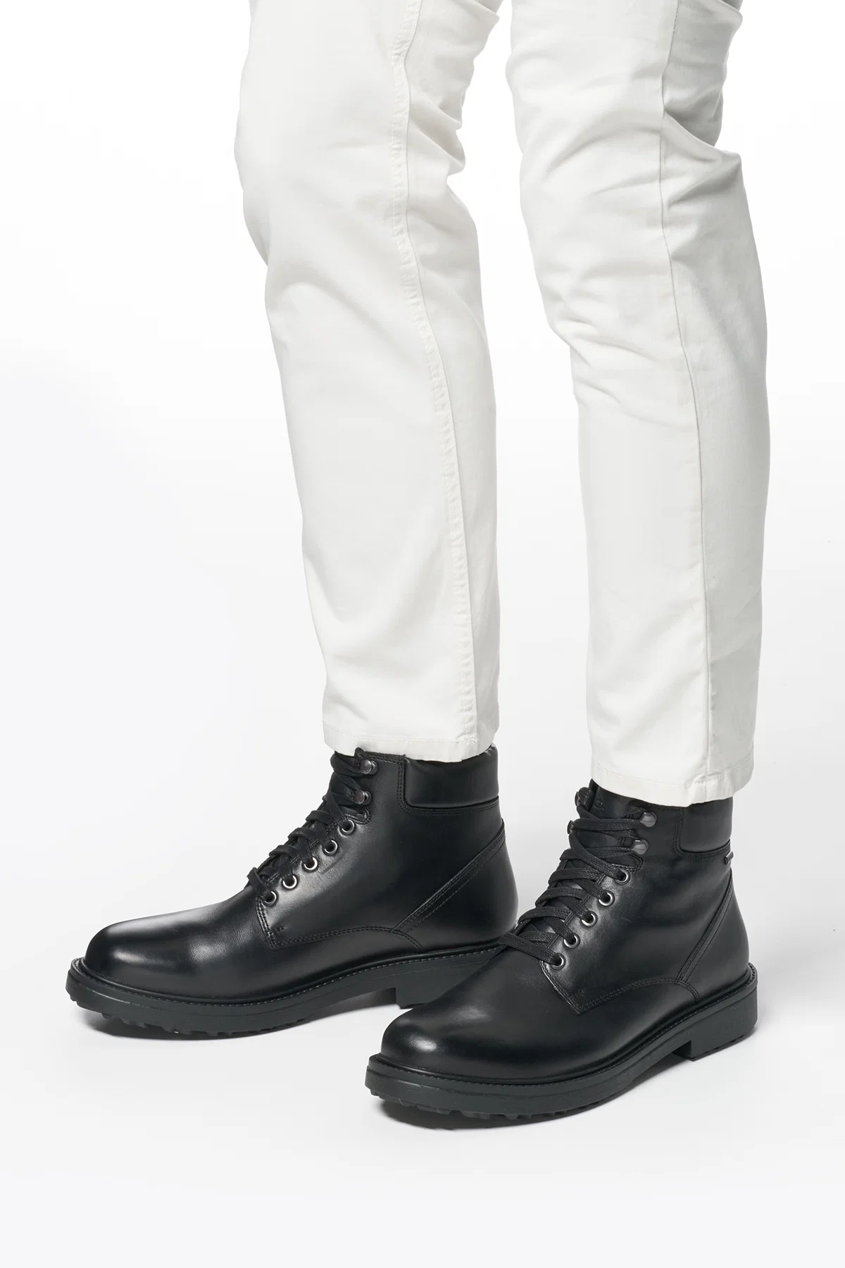 Geox Erkek Siyah Lagorai + Grip Abx Bağcıklı Waterproof Deri Casual Bot - Image 4