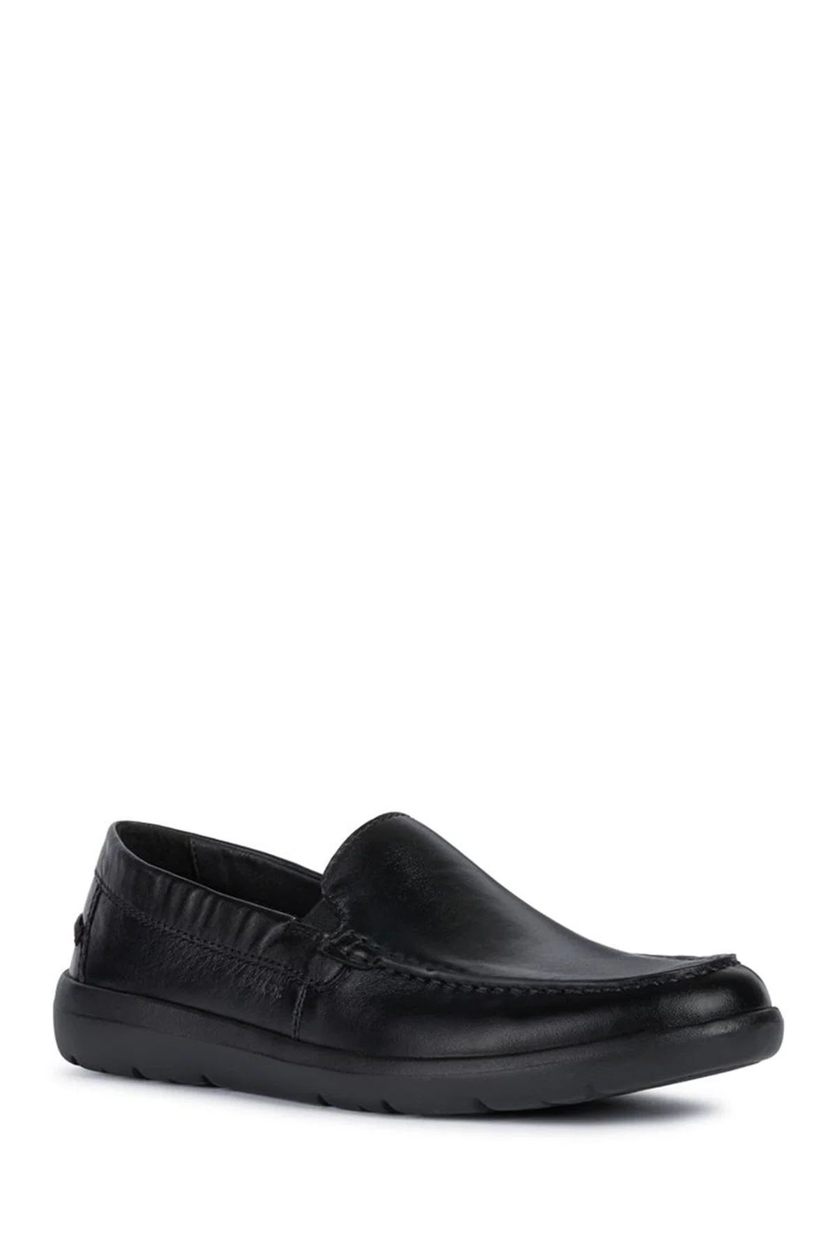 Geox Erkek Siyah Leitan Deri Casual Loafer - Image 3