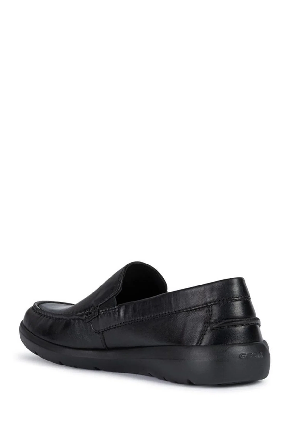 Geox Erkek Siyah Leitan Deri Casual Loafer - Image 5