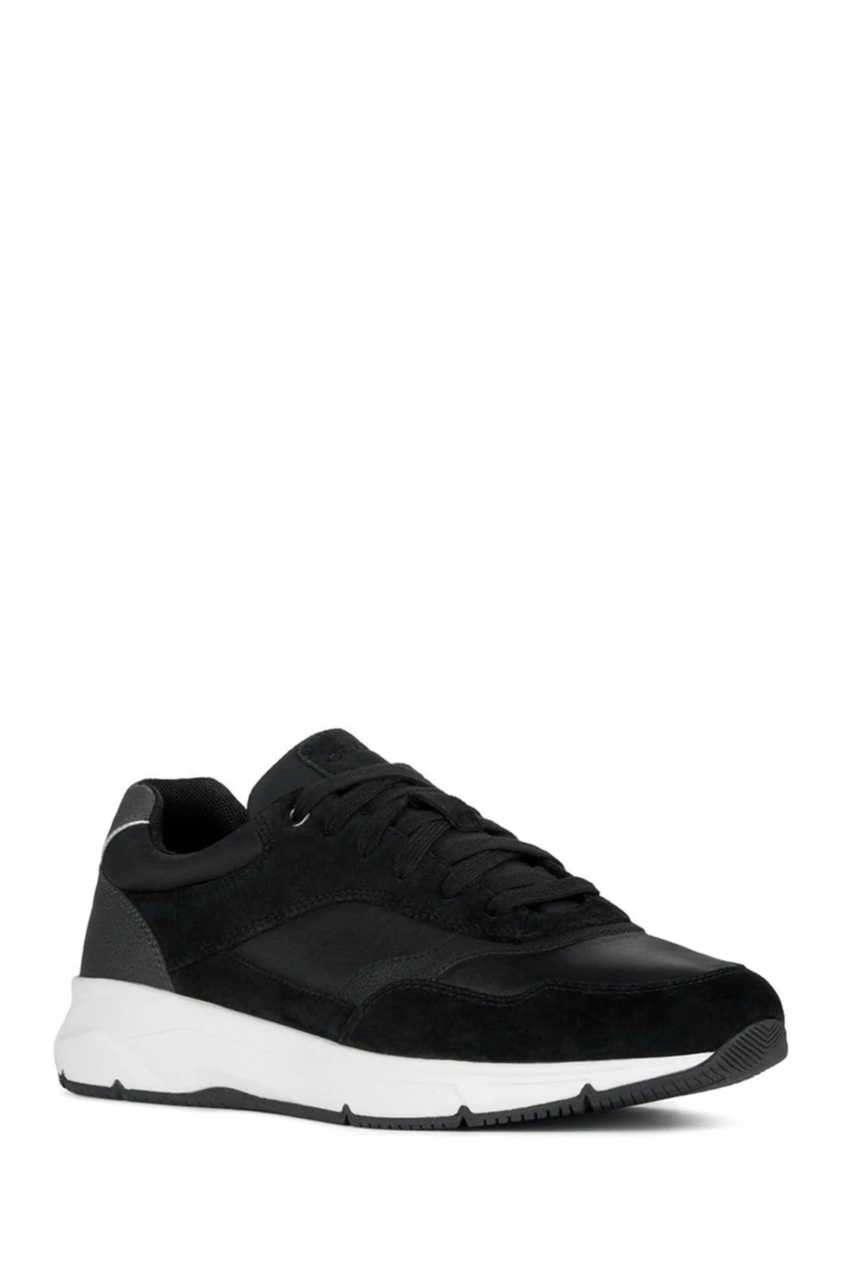 Geox Erkek Siyah Radente B Bağcıklı Kalın Tabanlı Deri Sneaker - Image 3