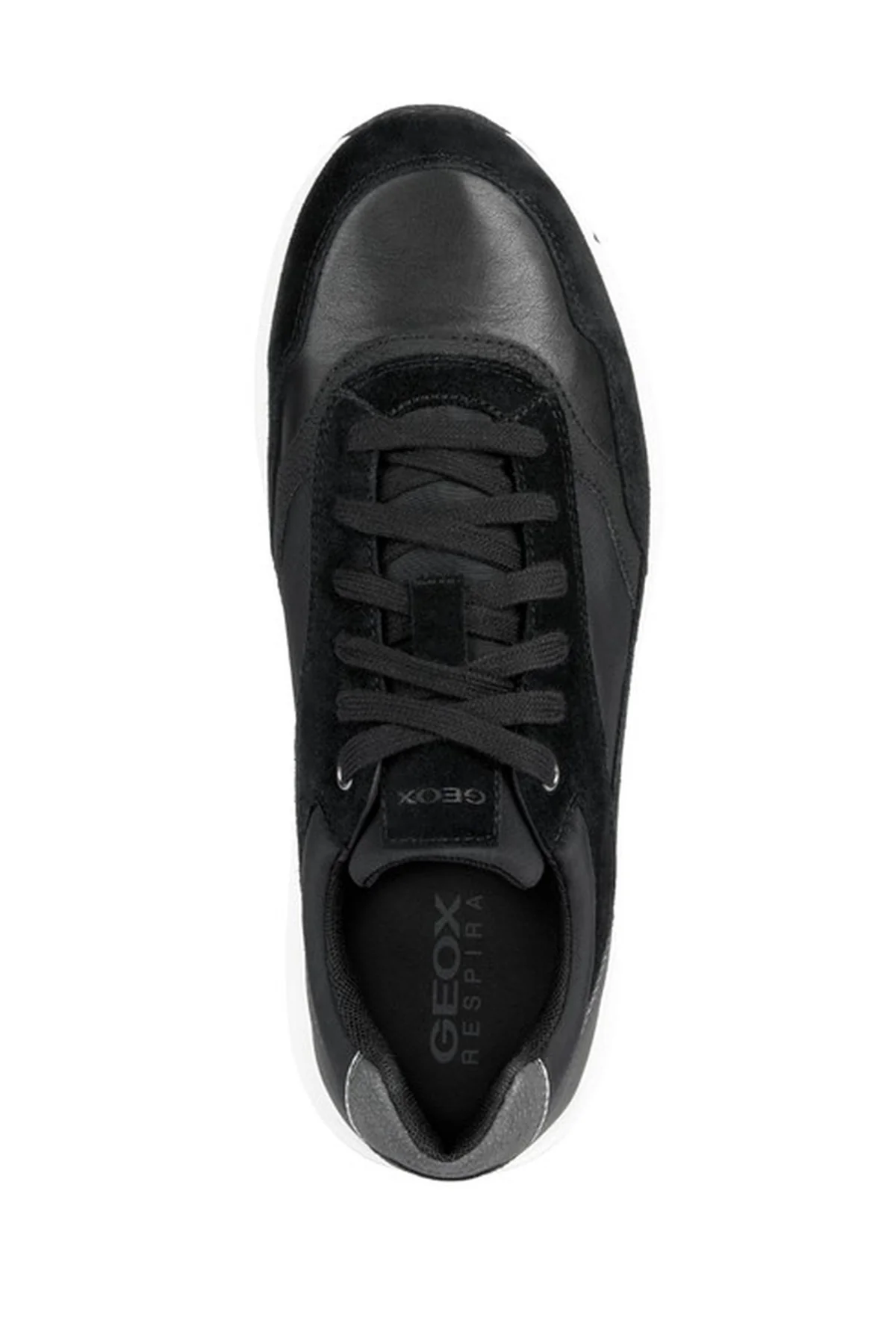 Geox Erkek Siyah Radente B Bağcıklı Kalın Tabanlı Deri Sneaker - Image 5
