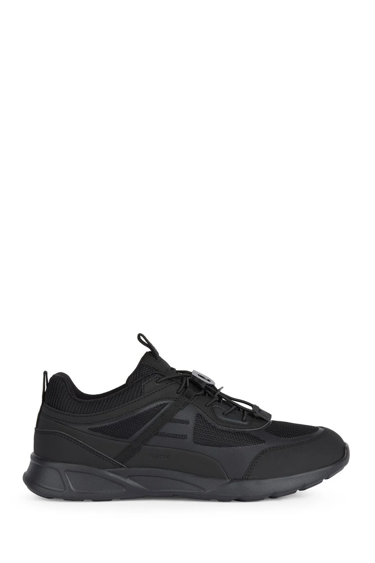 Geox Erkek Siyah Sanzio Bağcıklı Deri Sneaker