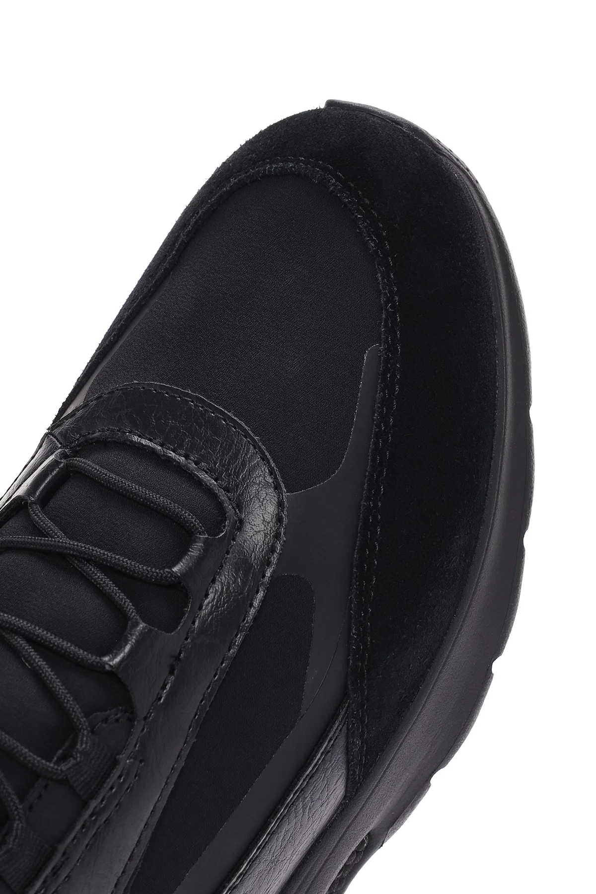 Geox Erkek Siyah Spherica Actif Bağcıklı Deri Sneaker - Image 10