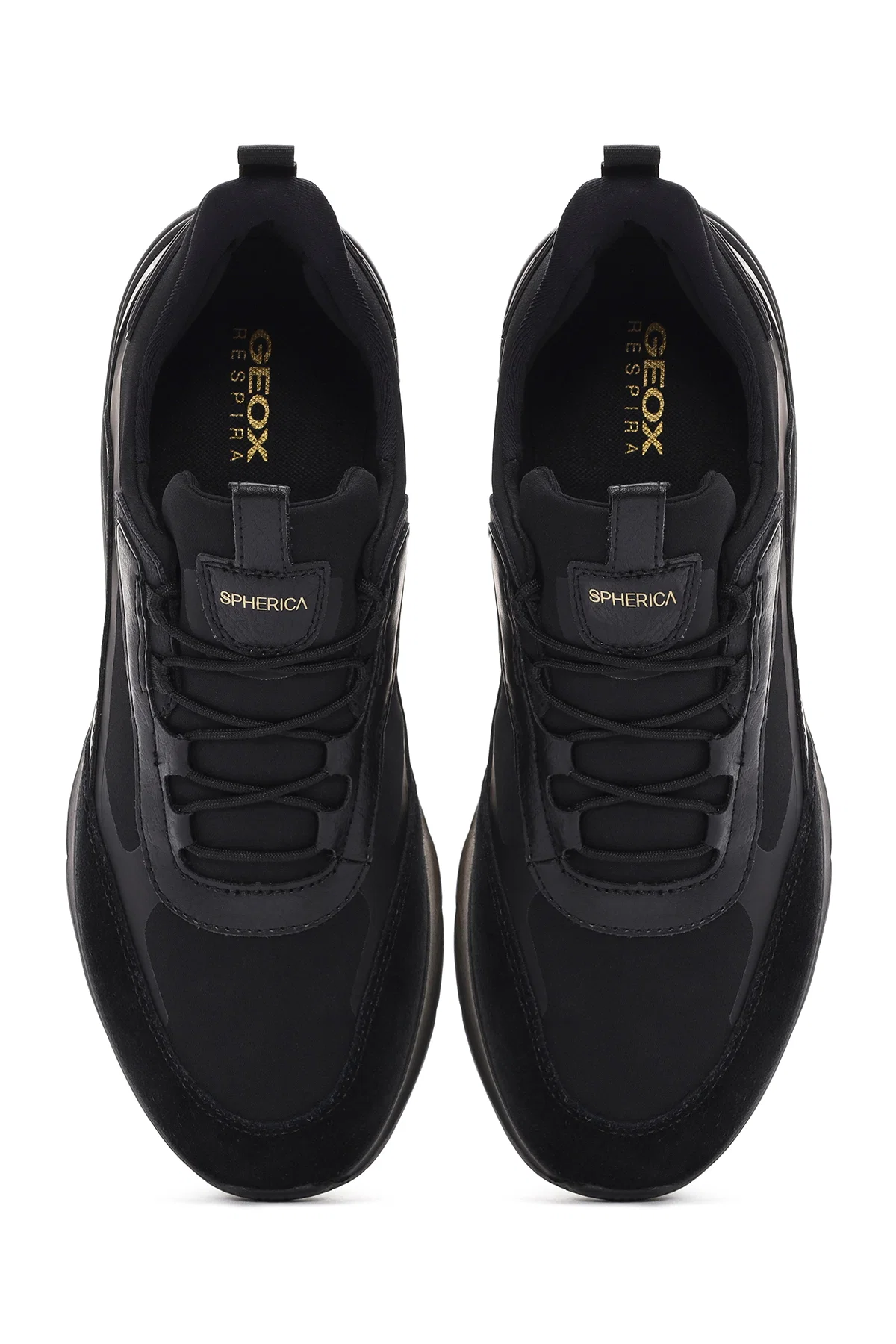 Geox Erkek Siyah Spherica Actif Bağcıklı Deri Sneaker - Image 7