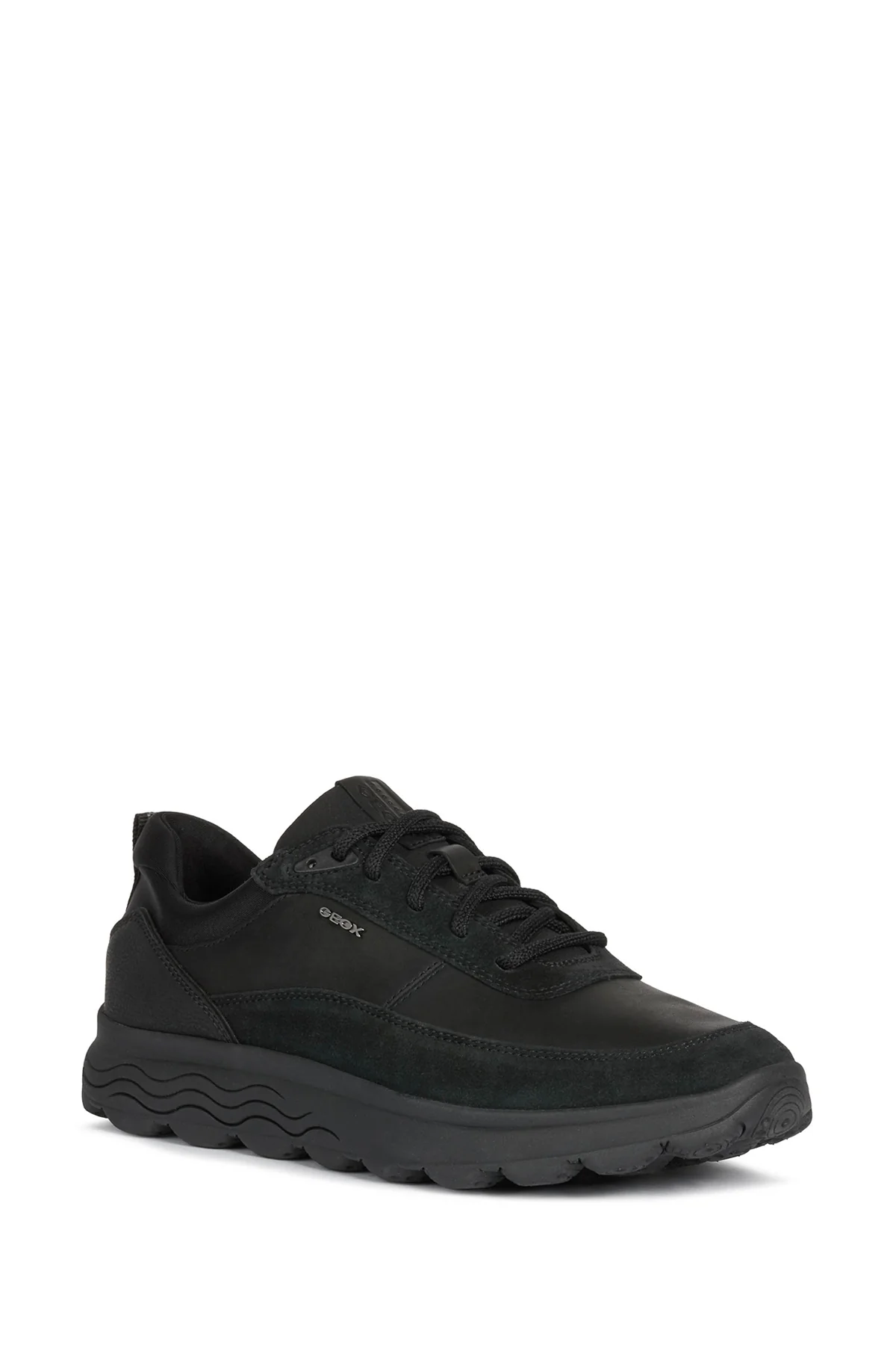 Geox Erkek Siyah Spherica Bağcıklı Deri Sneaker - Image 3