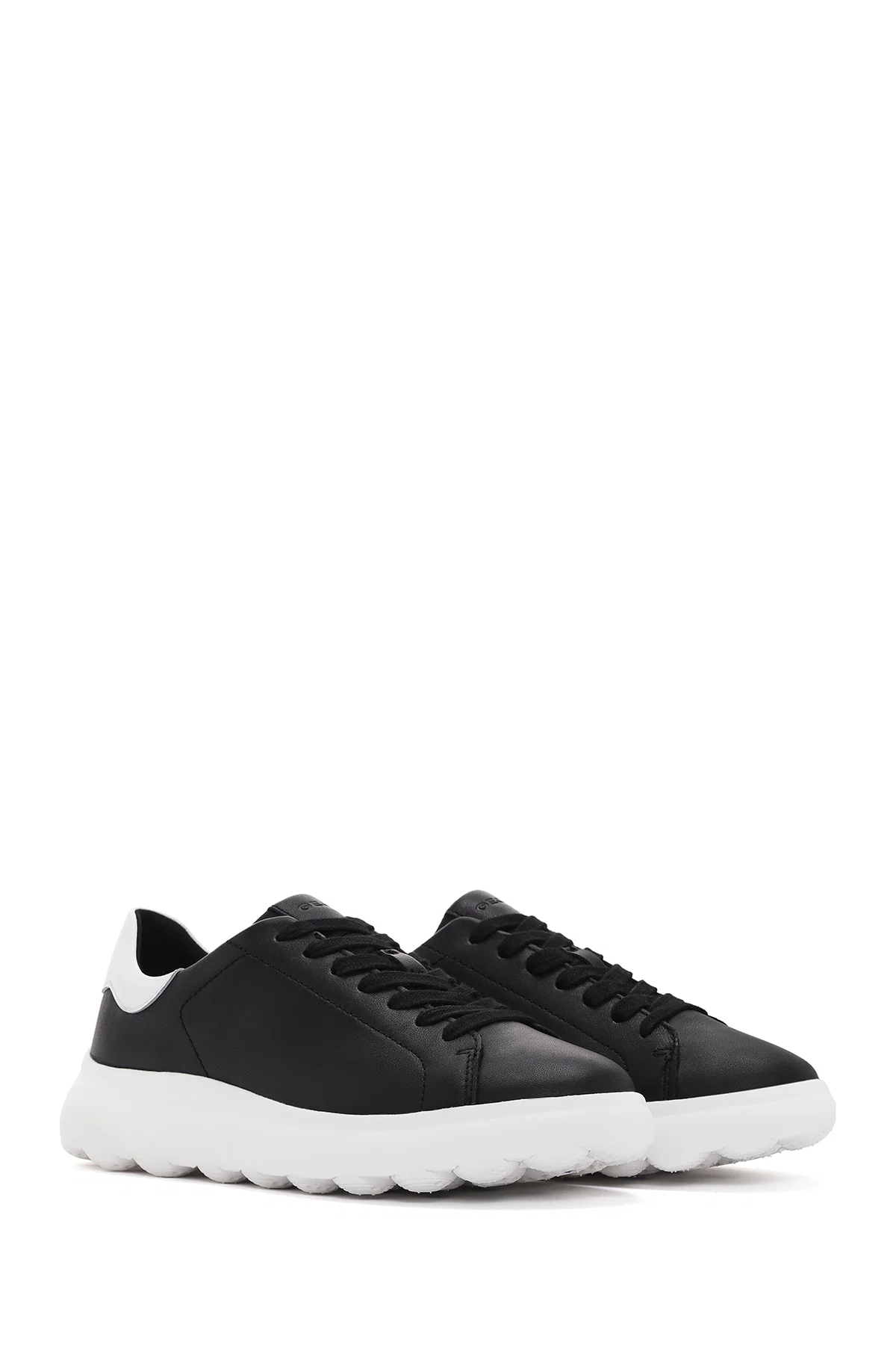Geox Erkek Siyah Spherica Bağcıklı Deri Sneaker - Image 3