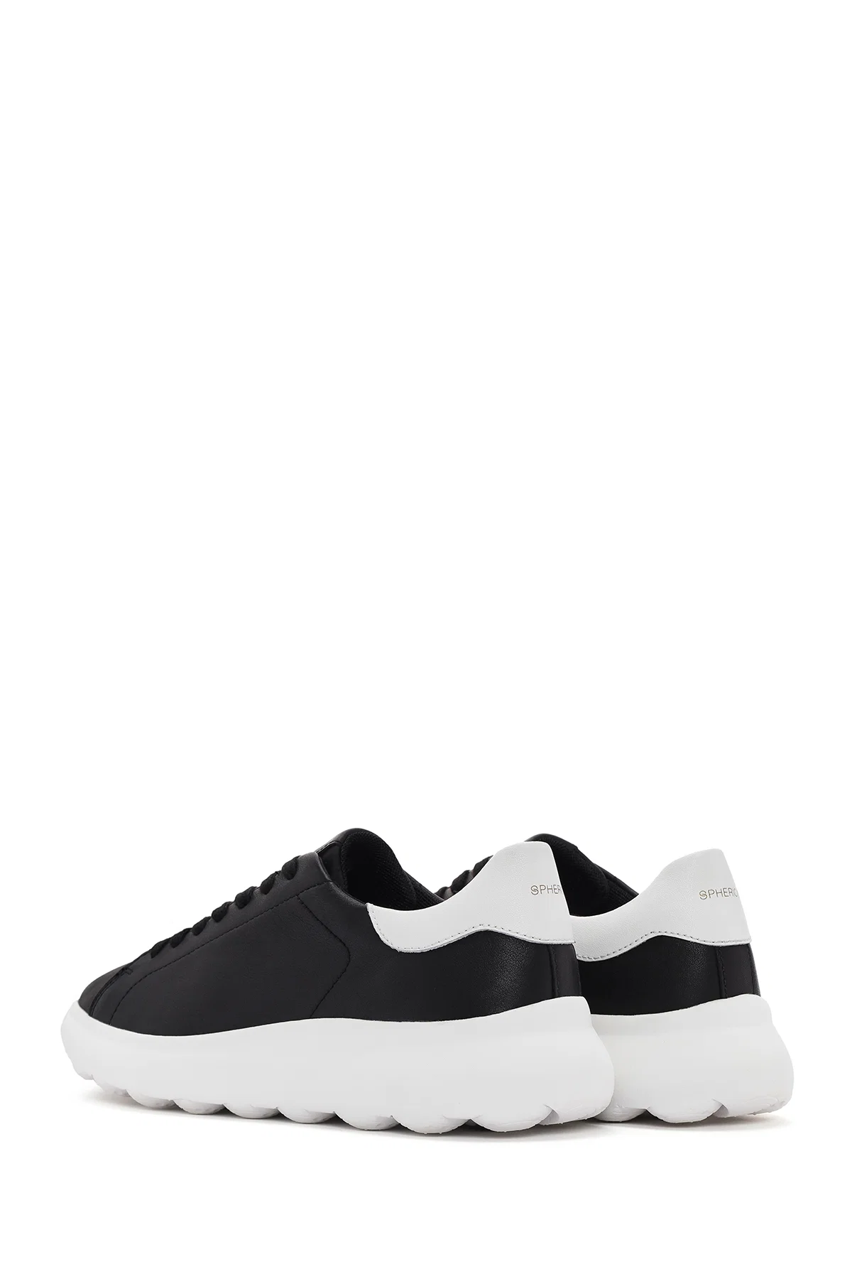 Geox Erkek Siyah Spherica Bağcıklı Deri Sneaker - Image 5