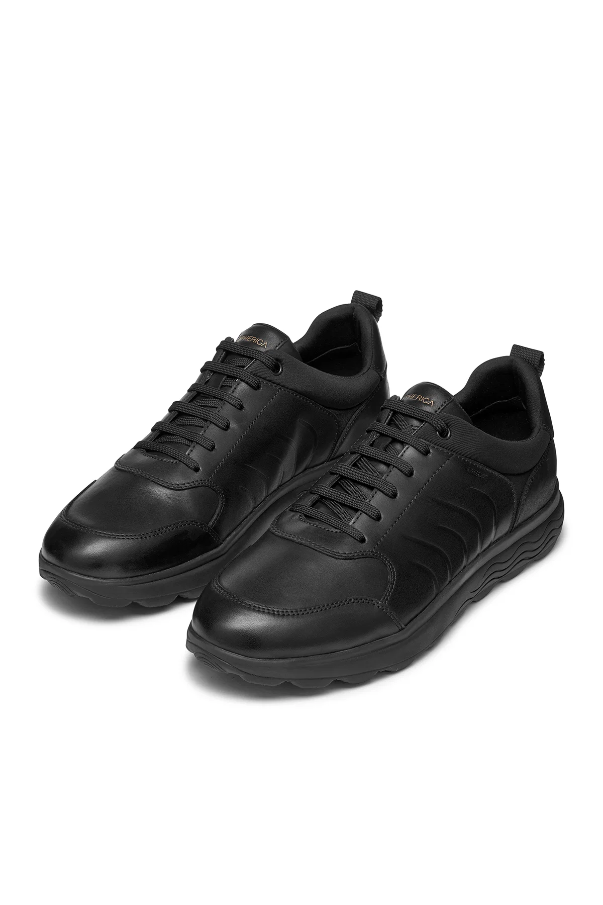 Geox Erkek Siyah Spherica Bağcıklı Deri Sneaker - Image 3
