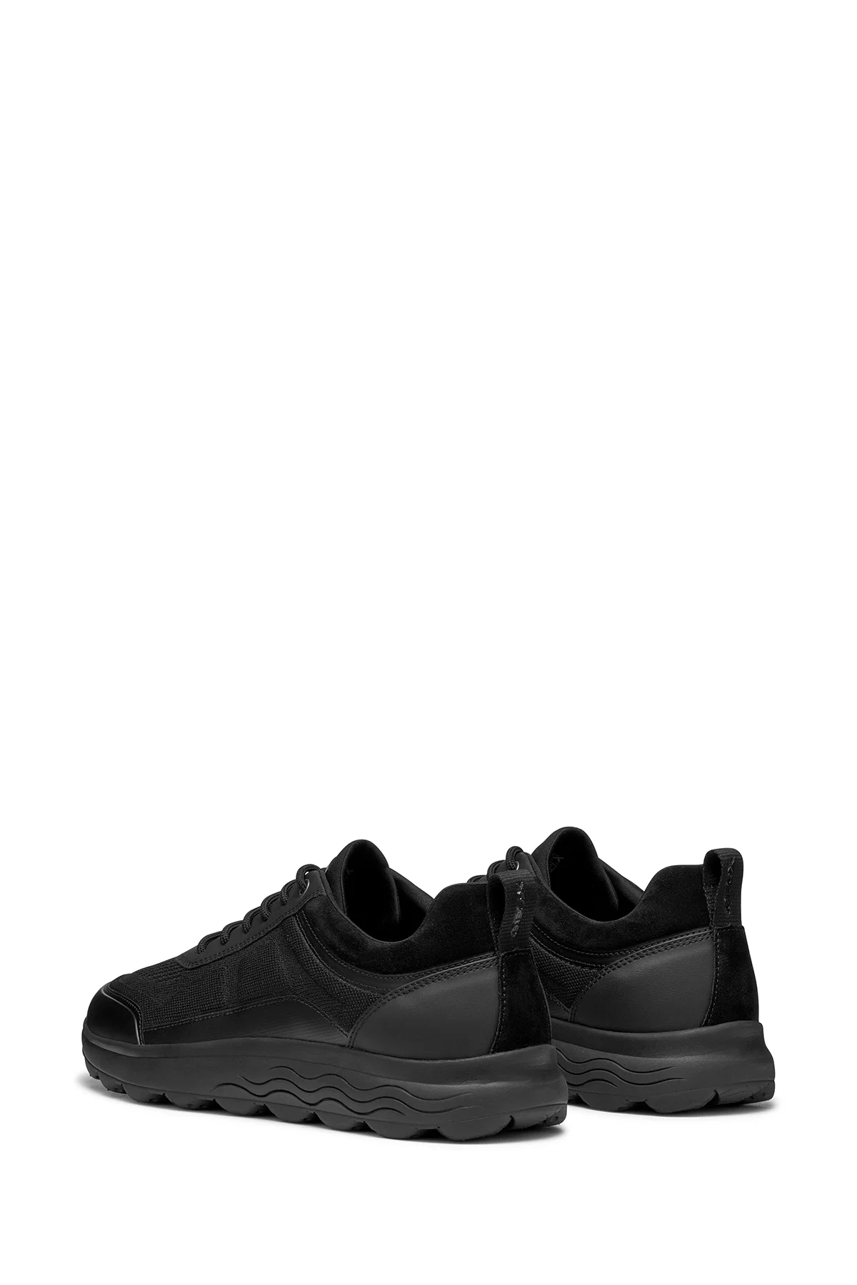 Geox Erkek Siyah Spherica Bağcıklı Deri Sneaker - Image 4
