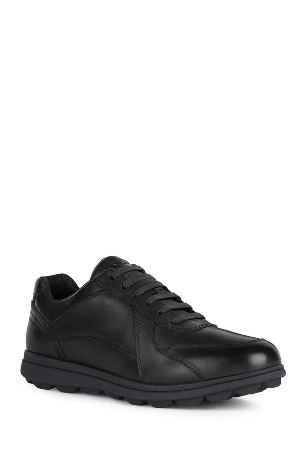 Geox Erkek Siyah Spherica Ec12 Bağcıklı Deri Casual Sneaker - Image 3