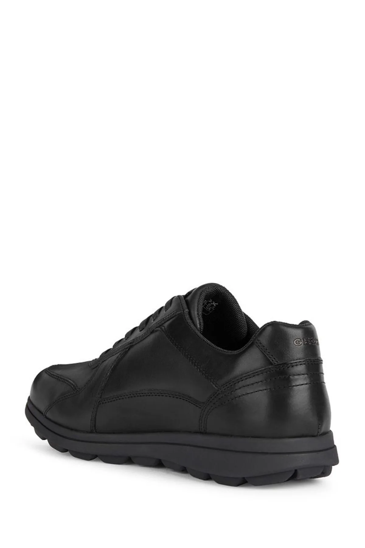 Geox Erkek Siyah Spherica Ec12 Bağcıklı Deri Casual Sneaker - Image 4