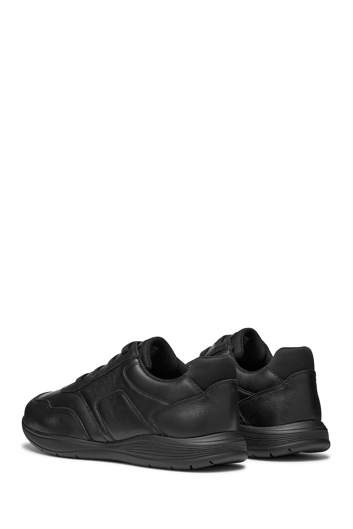 Geox Erkek Siyah Spherica Ec2 Bağcıklı Deri Sneaker - Image 4