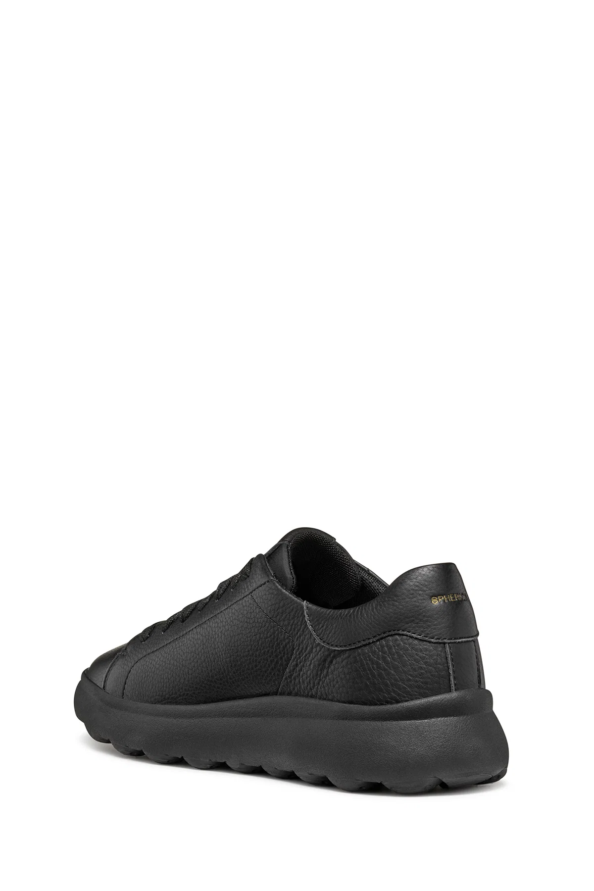 Geox erkek Siyah Spherica Ec4.1 Bağcıklı Deri Sneaker - Image 4