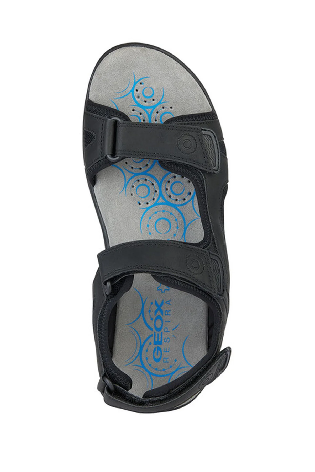 Geox Erkek Siyah Spherica Ec5 Bilekten Bantlı Süet Deri Sandalet - Image 5