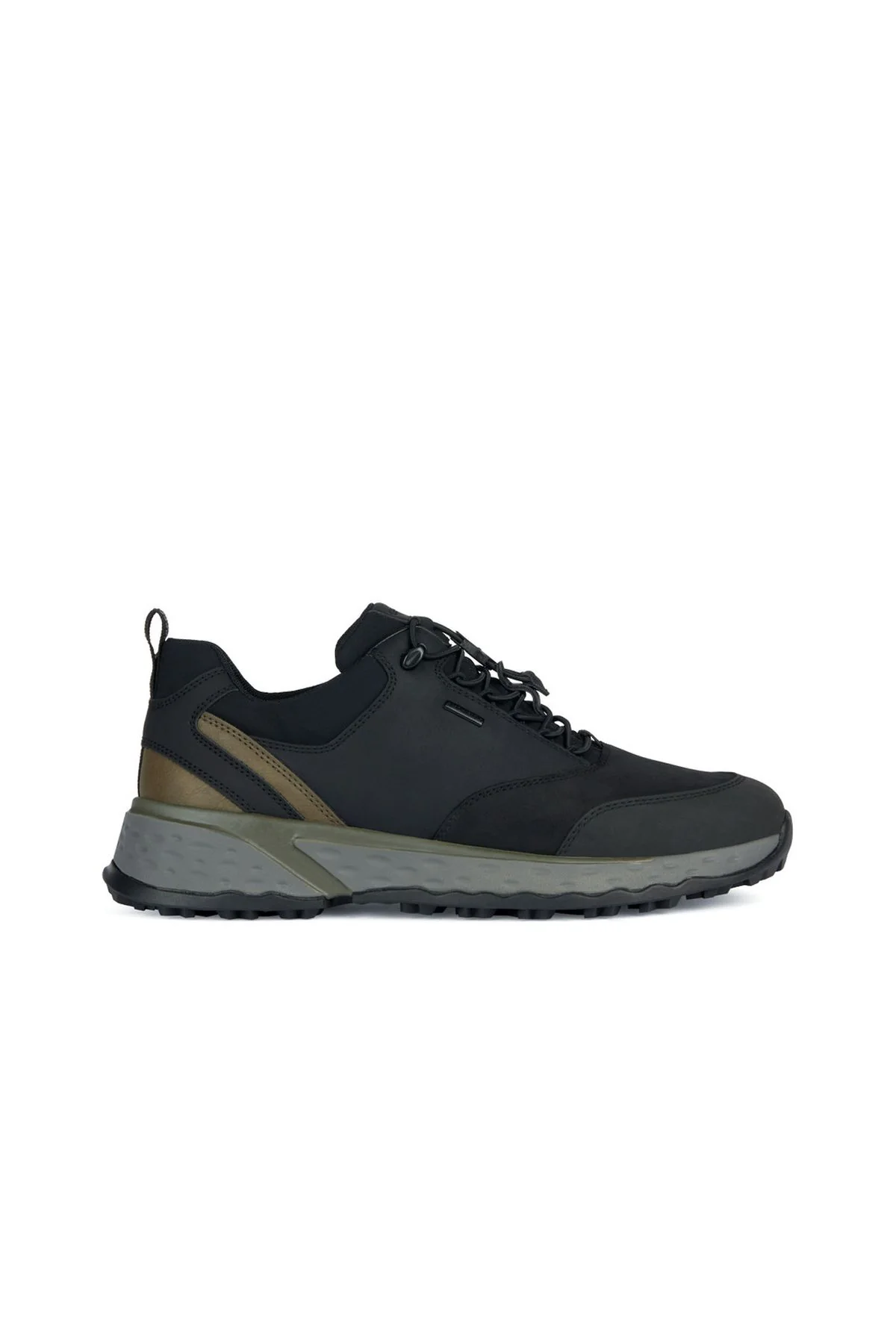 Geox Erkek Siyah Sterrato Bağcıklı Deri Sneaker