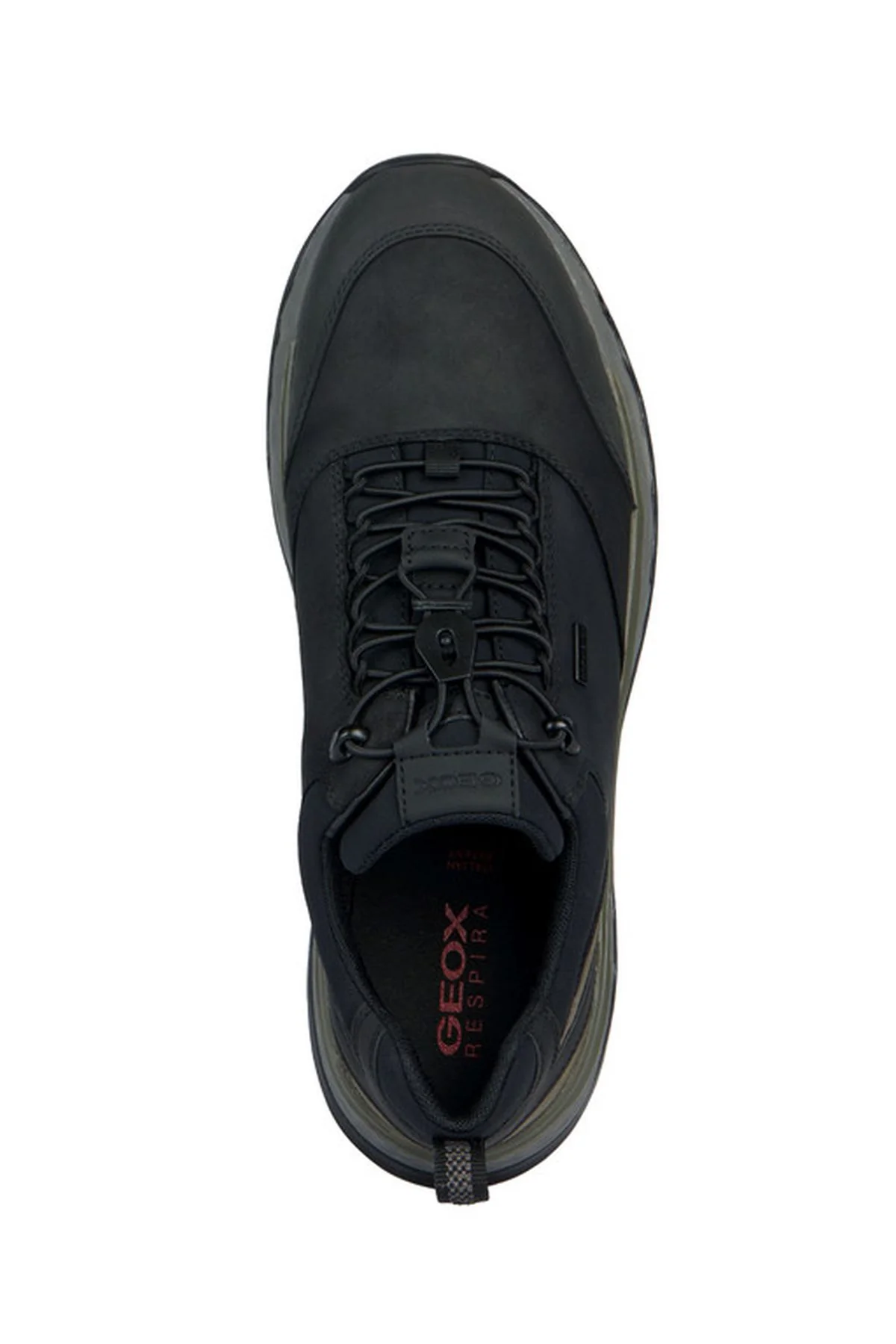 Geox Erkek Siyah Sterrato Bağcıklı Deri Sneaker - Image 5