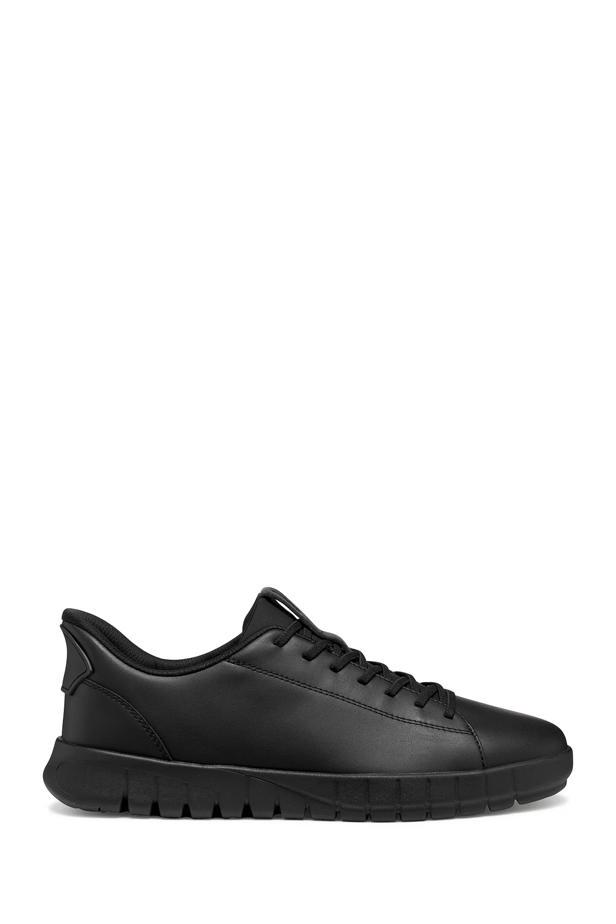 Geox Erkek Siyah U Flextrıde Plus Bağcıklı Deri Sneaker
