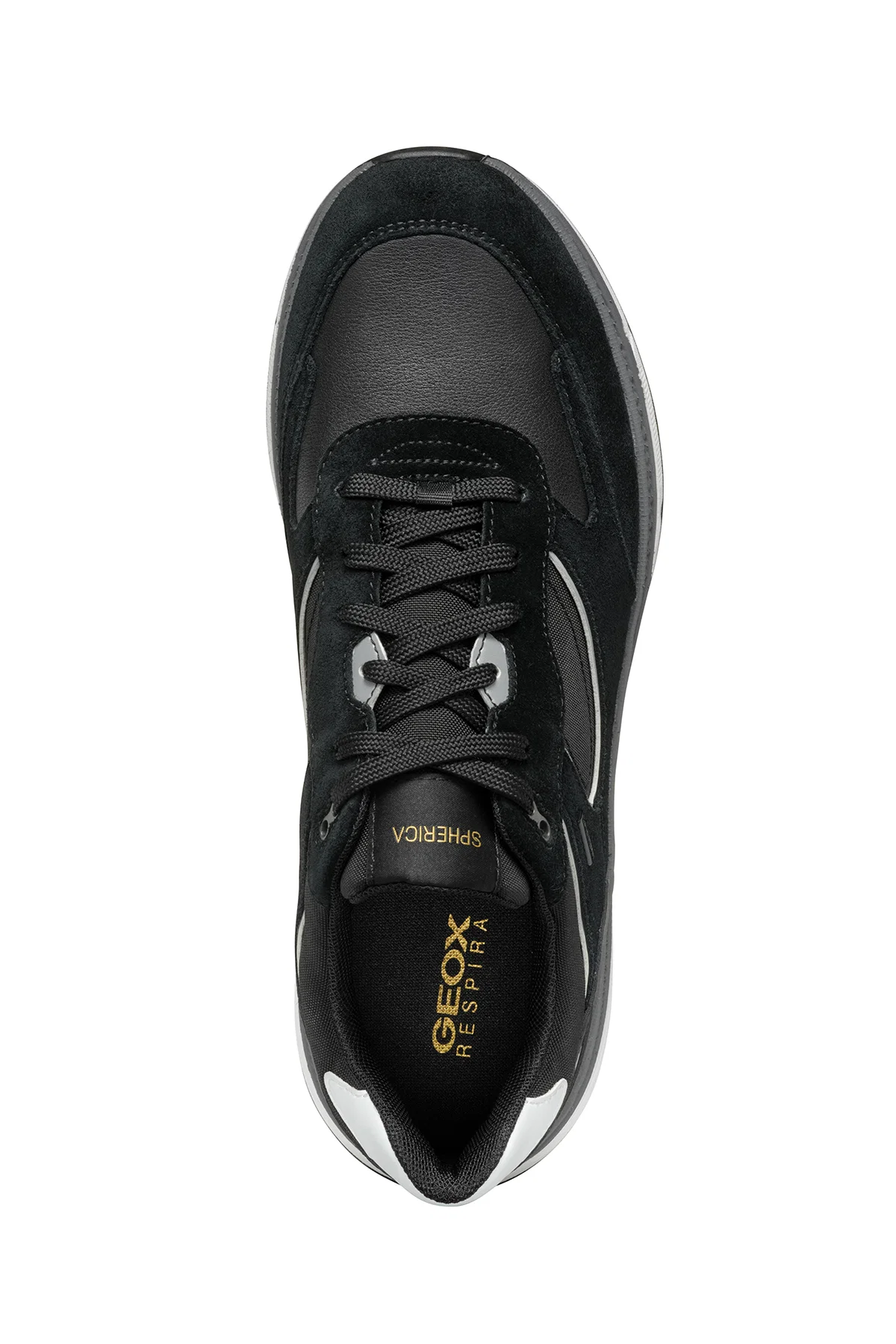 Geox Erkek Siyah U Spherica Actif X1 Bağcıklı Waterproof Deri Sneaker - Image 6