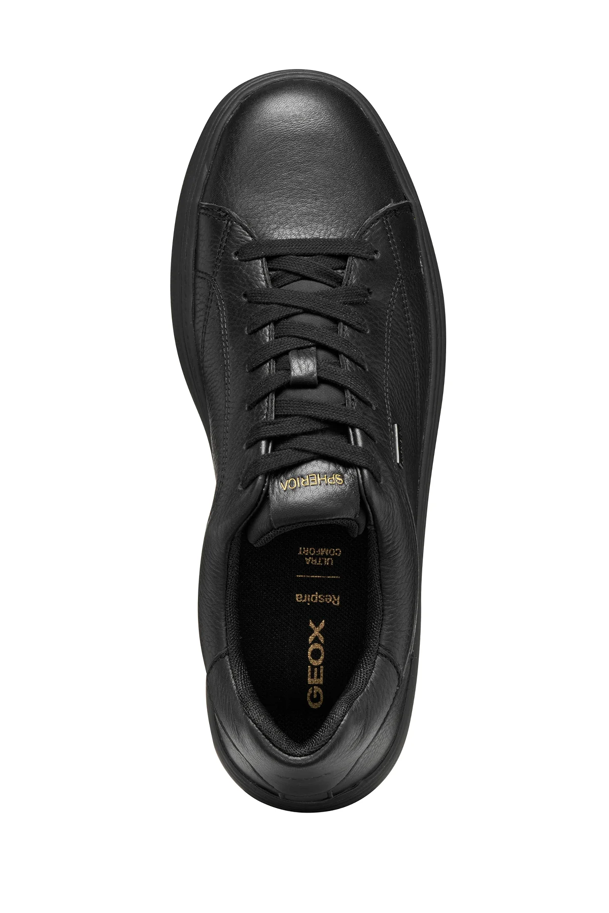 Geox Erkek Siyah U Spherıca Ecub-1.1 B Abx Bağcıklı Deri Sneaker - Image 4