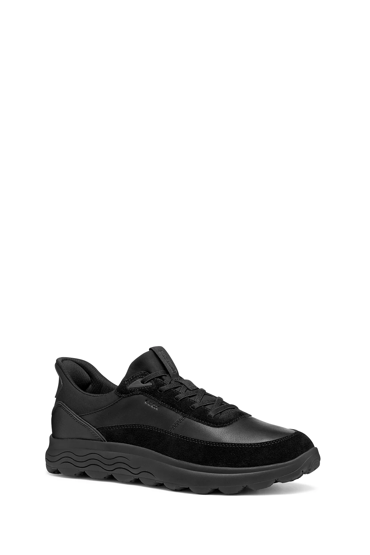 Geox Erkek Siyah U Spherıca Plus A - Nappa+Sued Bağcıklı Kalın Tabanlı Süet Sneaker - Image 6