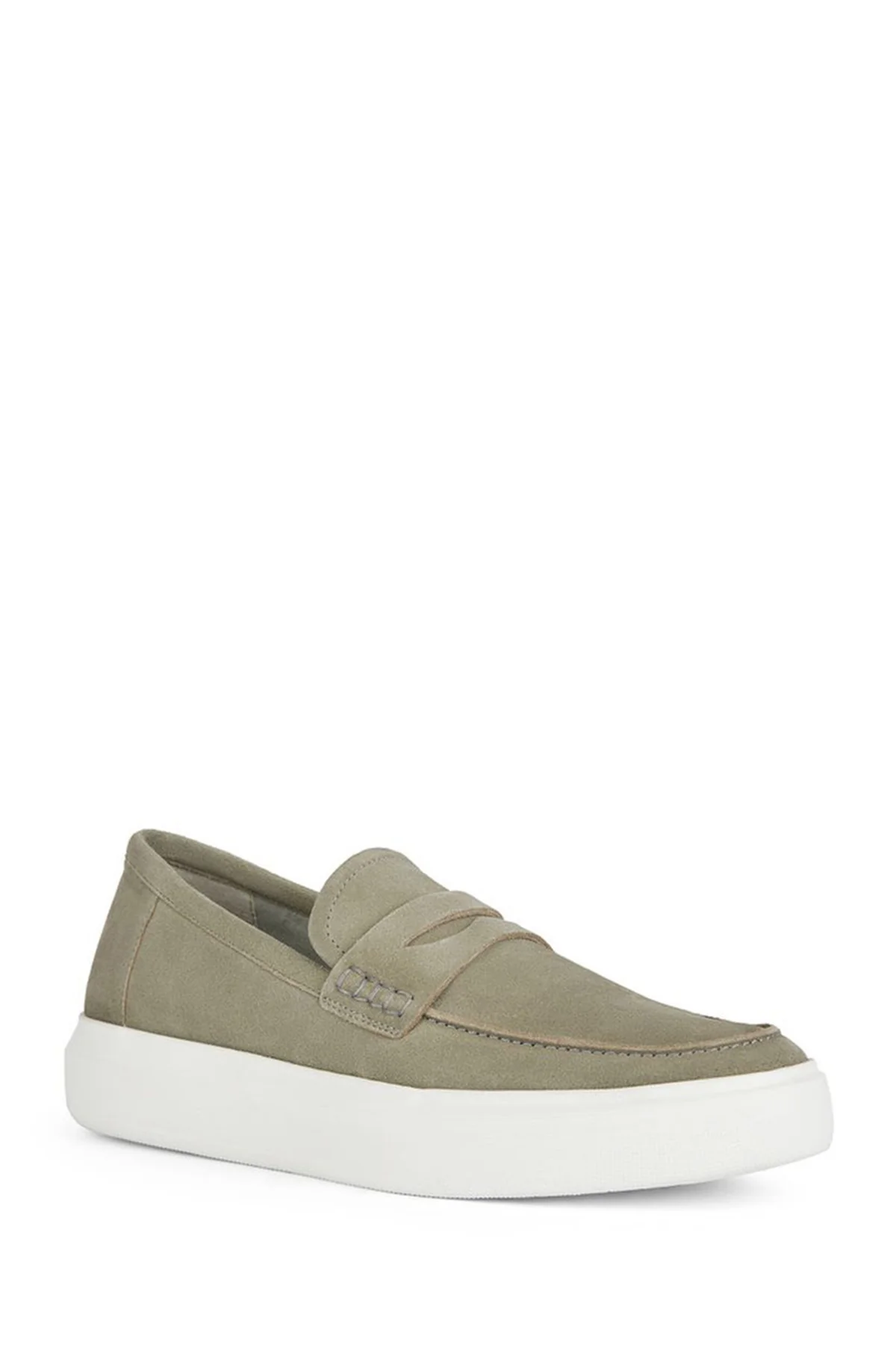 Geox Erkek Yeşil Deiven Süet Deri Casual Loafer - Image 3
