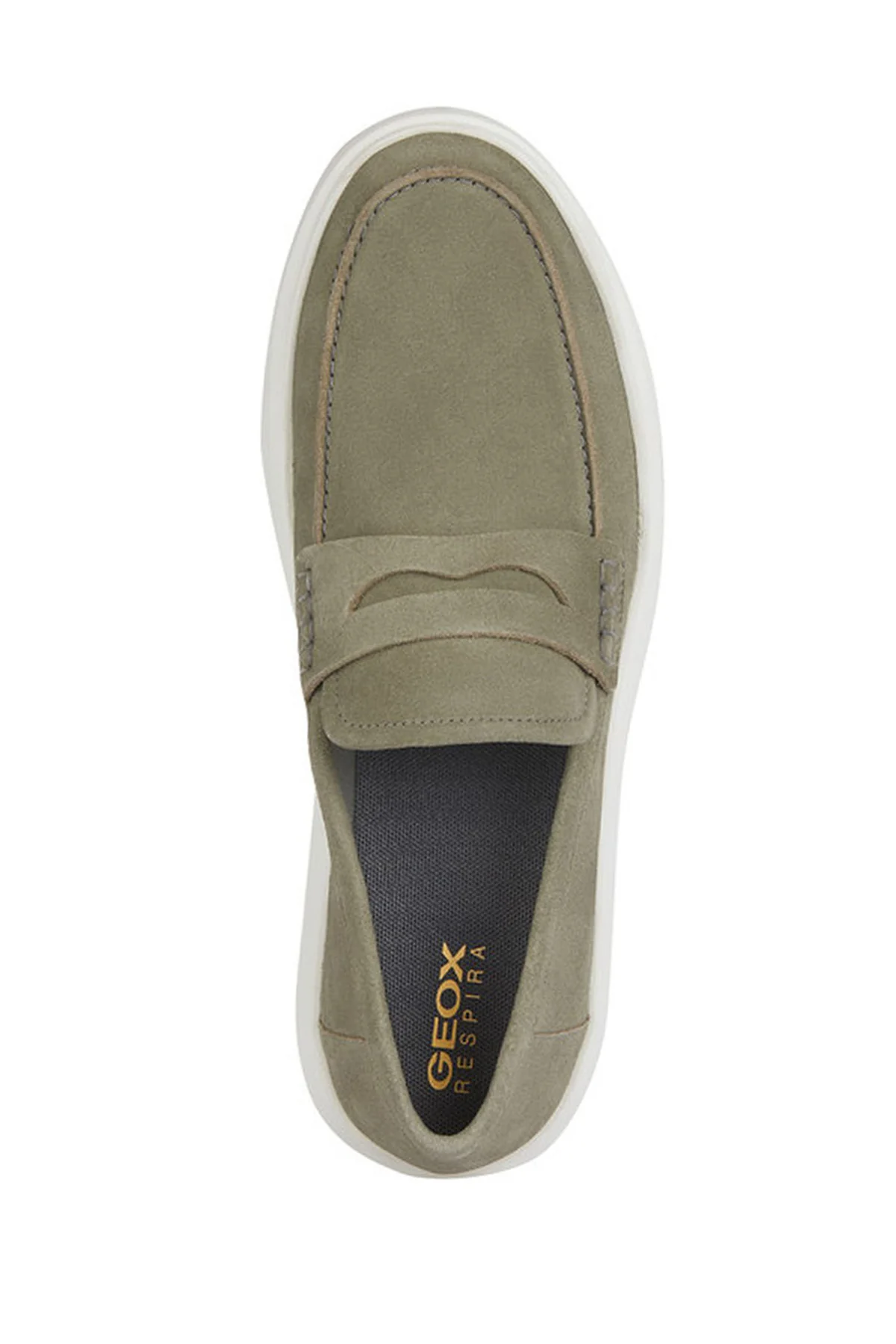 Geox Erkek Yeşil Deiven Süet Deri Casual Loafer - Image 5