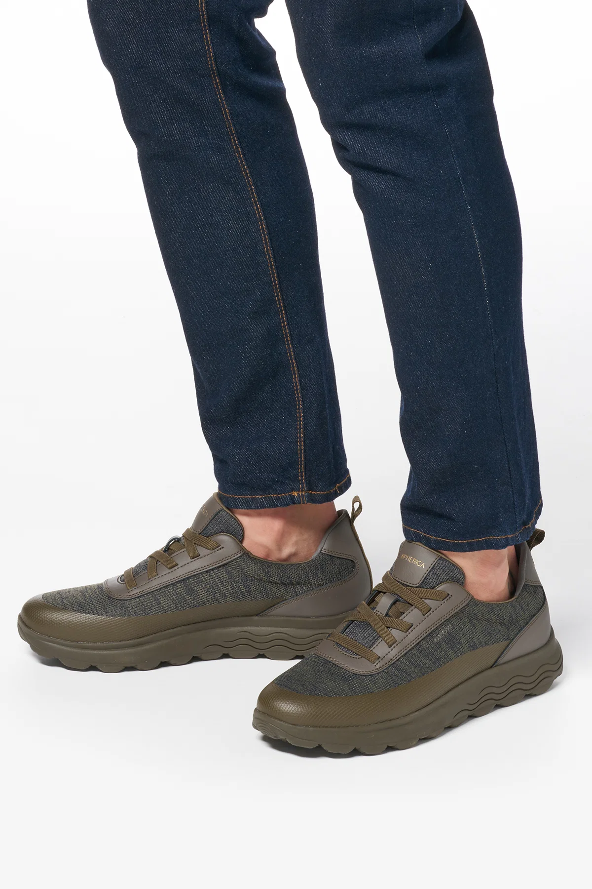 Geox Erkek Yeşil Spherica Bağcıklı Sneaker - Image 4