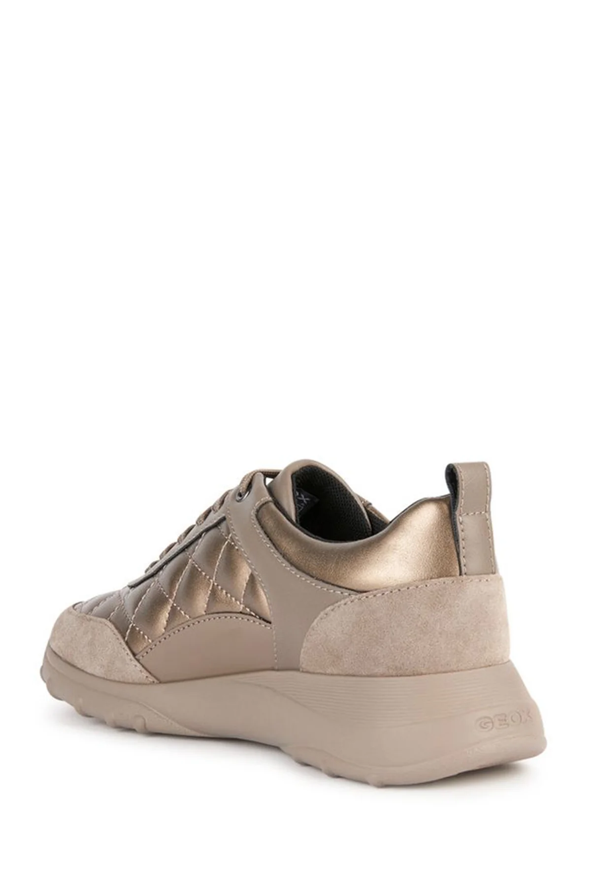 Geox Kadın Altın D Alleniee Bağcıklı Kalın Tabanlı Spor Sneaker - Image 4