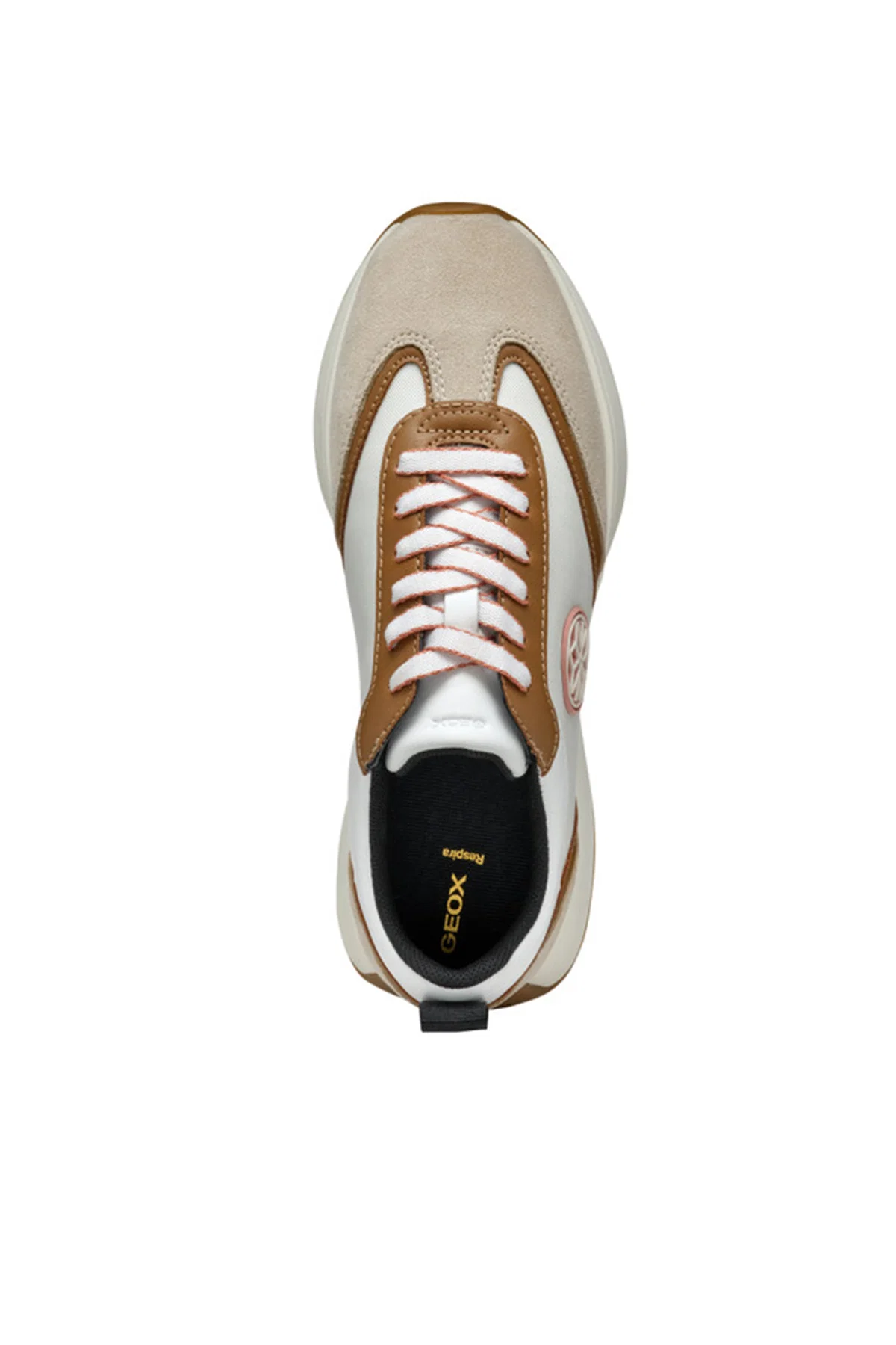 Geox Kadın Bej D Amabel Bağcıklı Kalın Tabanlı Deri Sneaker - Image 5
