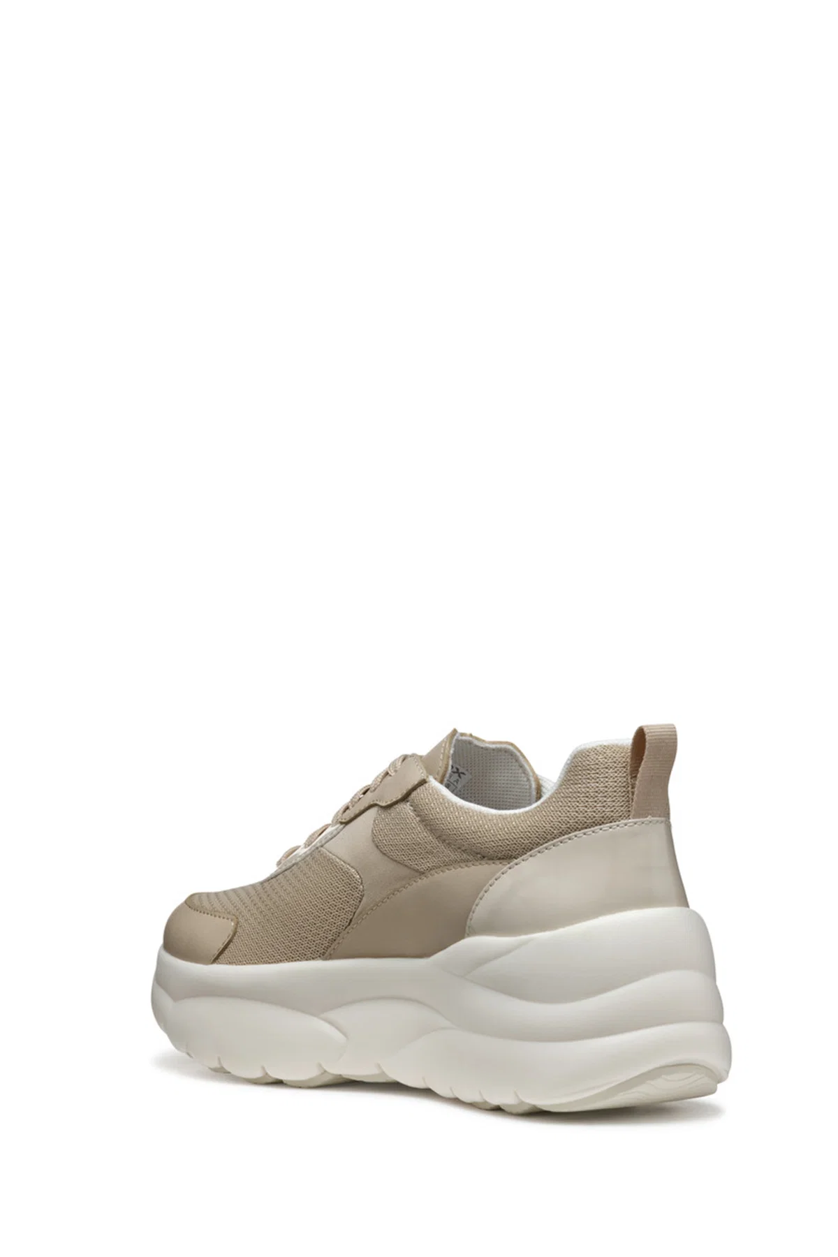 Geox Kadın Bej D Xtors D - Mesh + Geobuck Bağcıklı Kalın Tabanlı Sneaker - Image 2