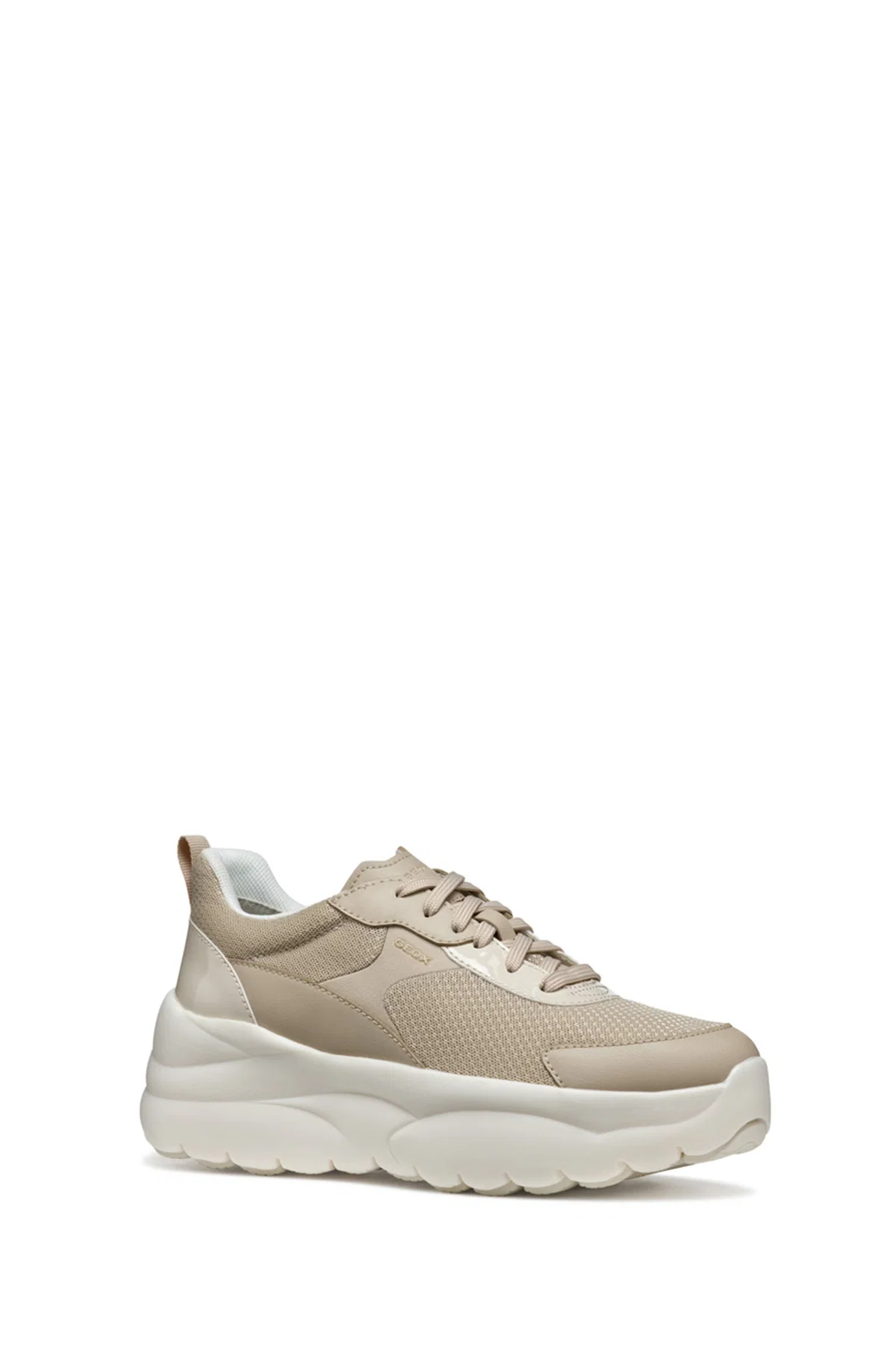 Geox Kadın Bej D Xtors D - Mesh + Geobuck Bağcıklı Kalın Tabanlı Sneaker - Image 3
