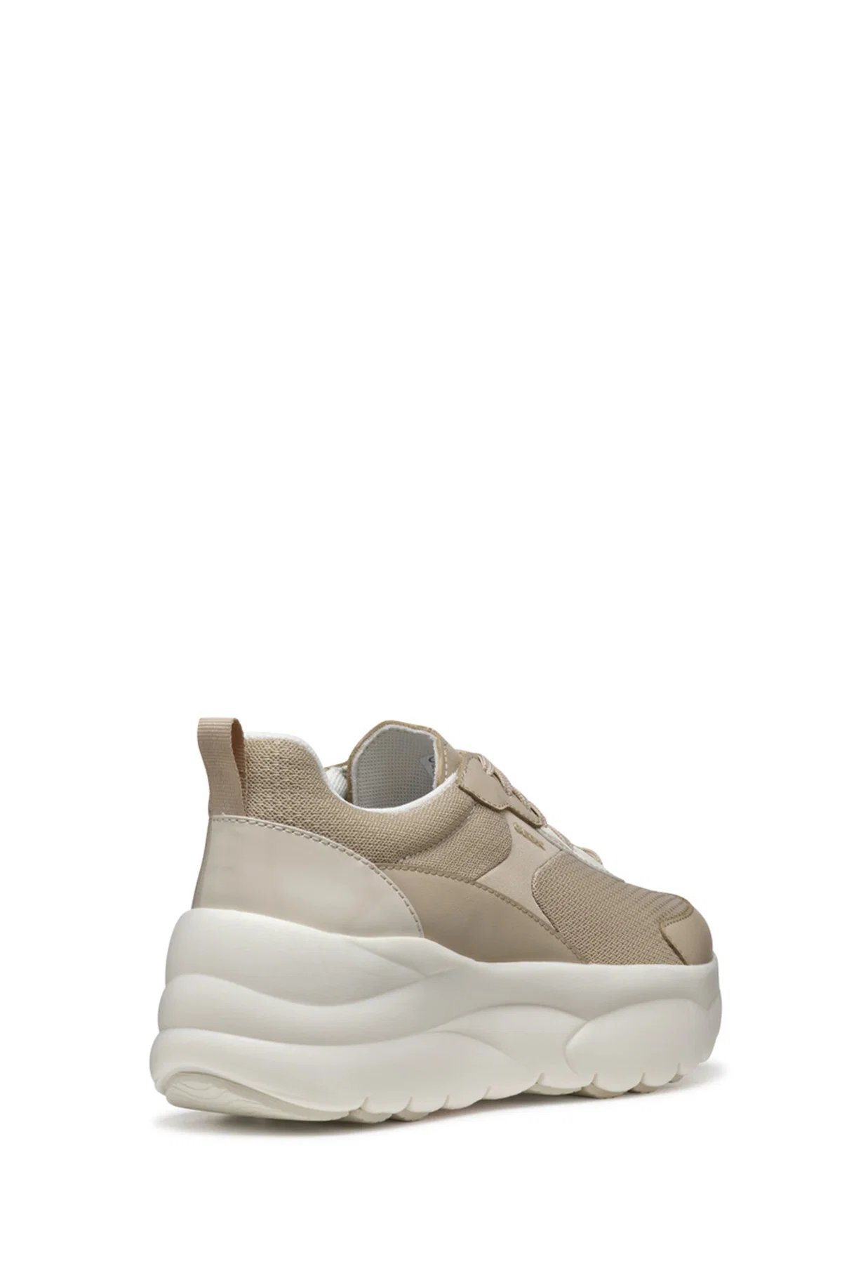 Geox Kadın Bej D Xtors D - Mesh + Geobuck Bağcıklı Kalın Tabanlı Sneaker - Image 4